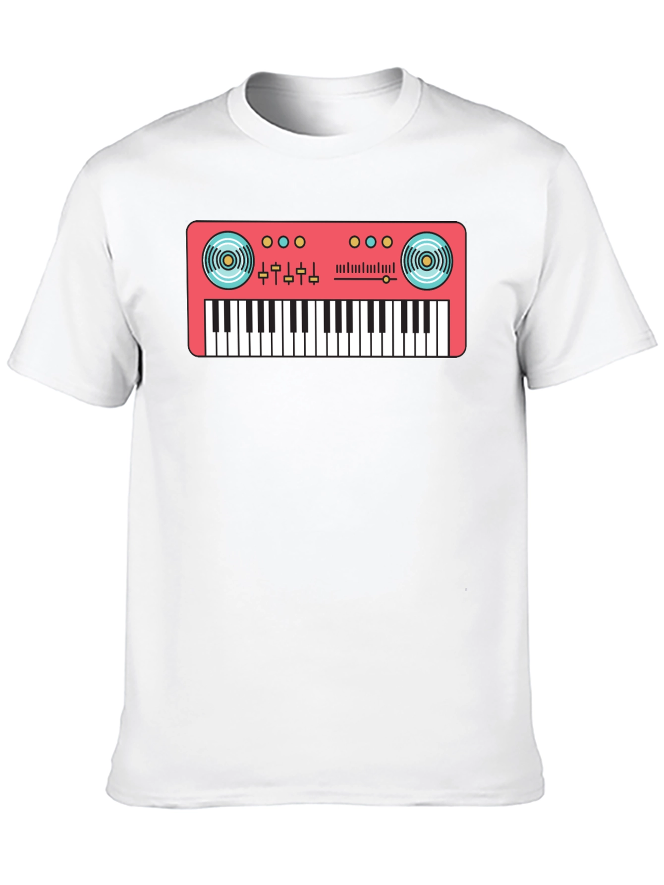 Black Synth Graphic T-Shirt - Retro Music Tee view 10