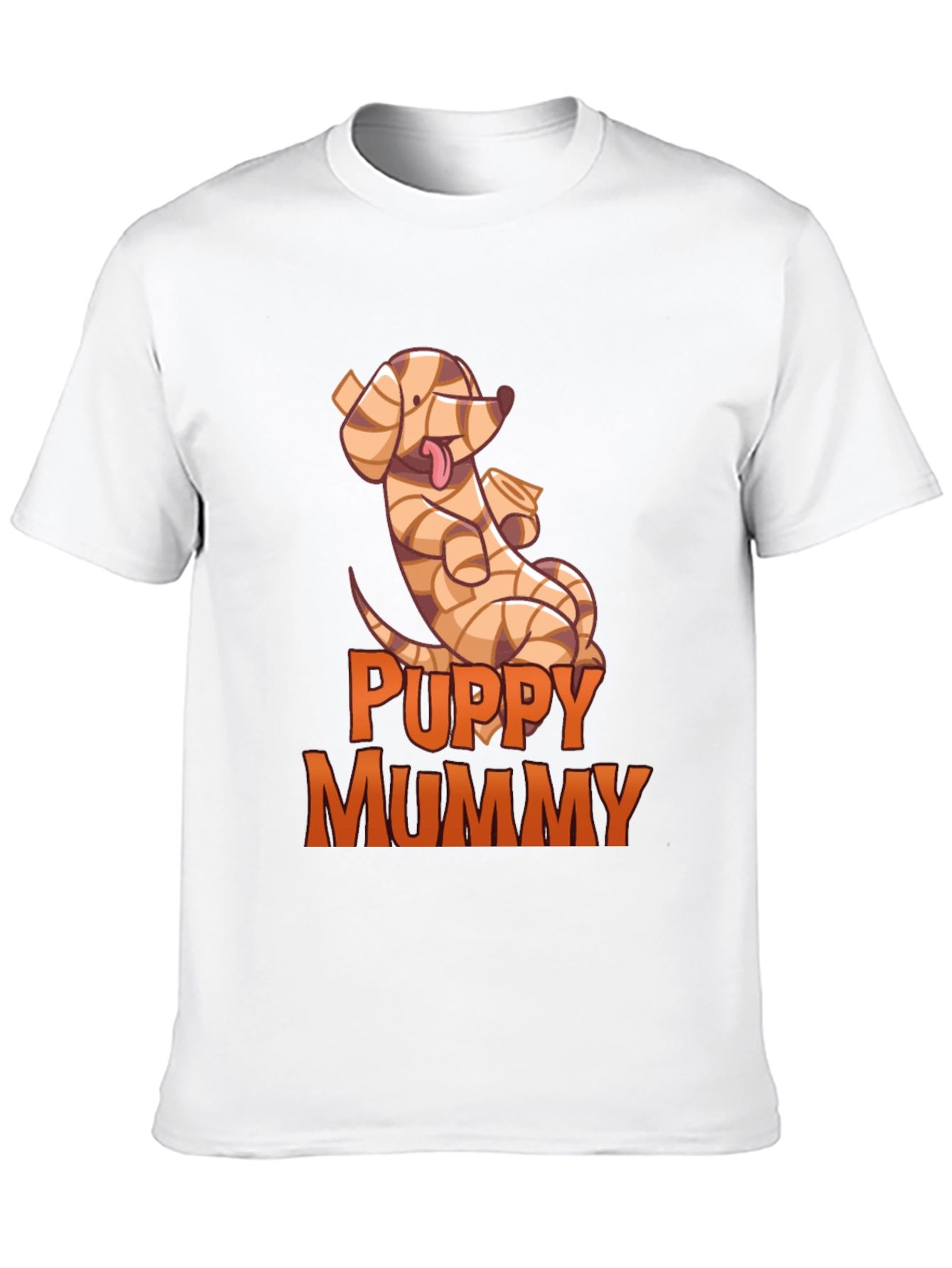 Black Puppy Mummy T-Shirt - Funny Halloween Dog Tee view 10