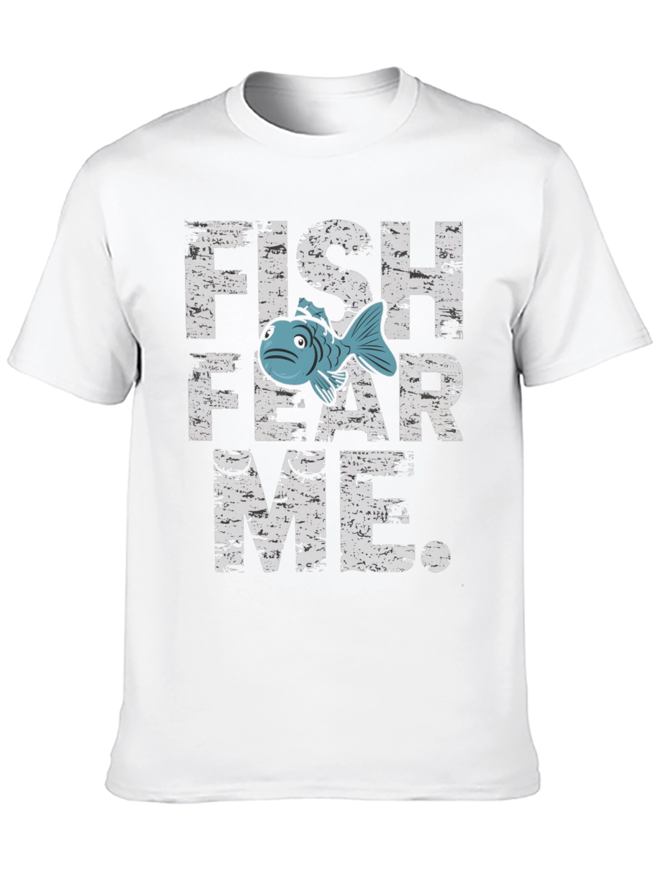 Black Fish Fear Me Graphic Tee - Black Cotton T-Shirt view 10