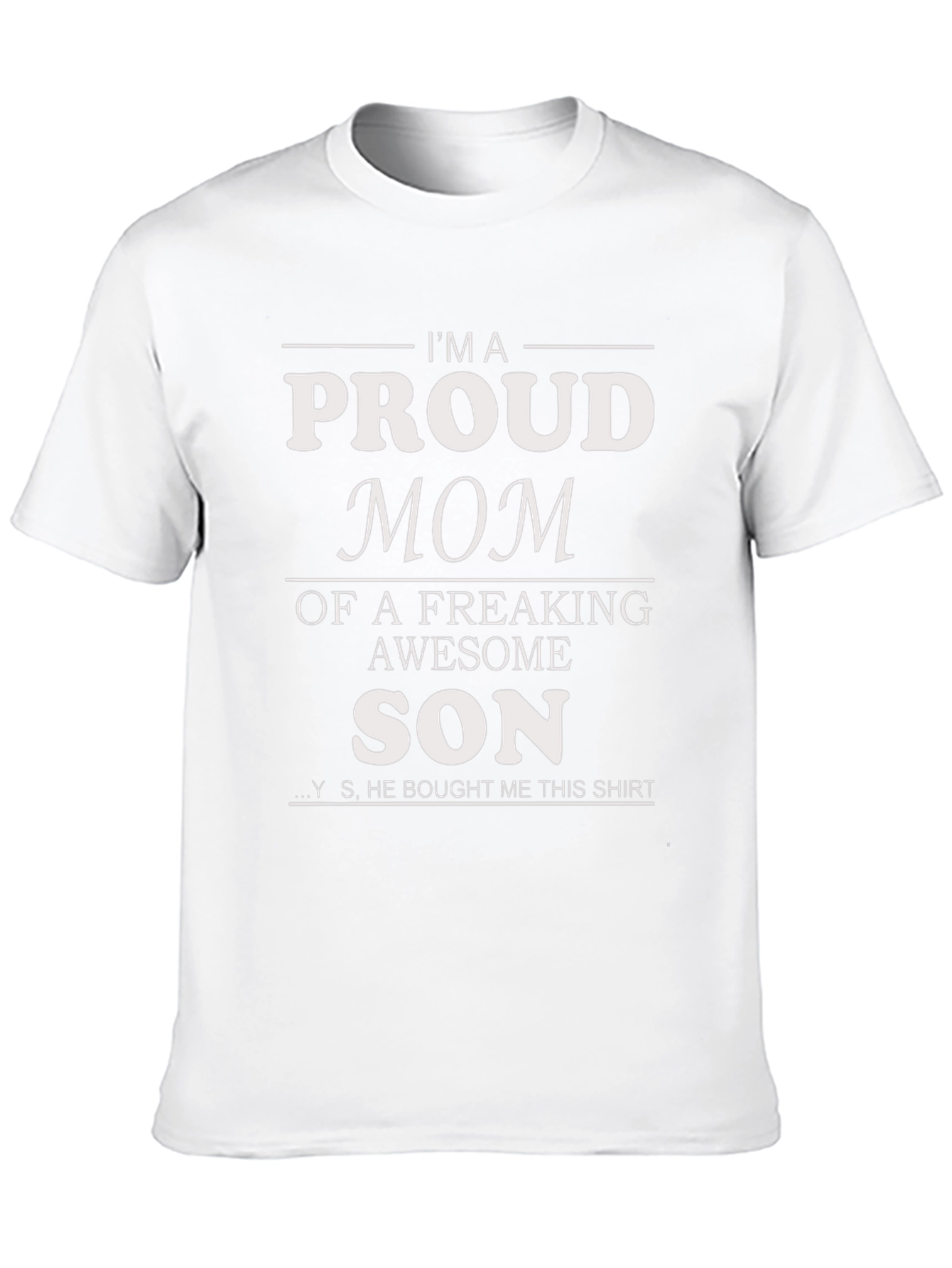 Black Proud Mom T-Shirt - Awesome Son Gift view 10
