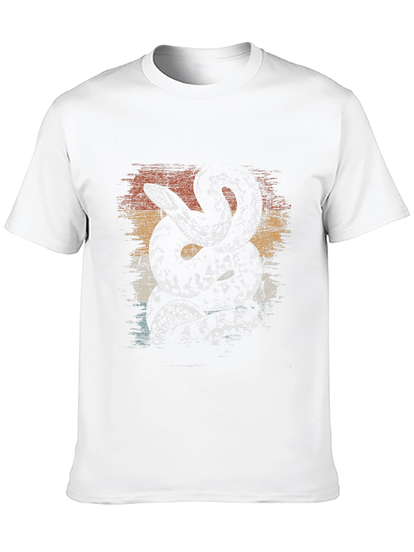 Black Retro Snake Graphic Tee - Men's Black T-Shirt view 10