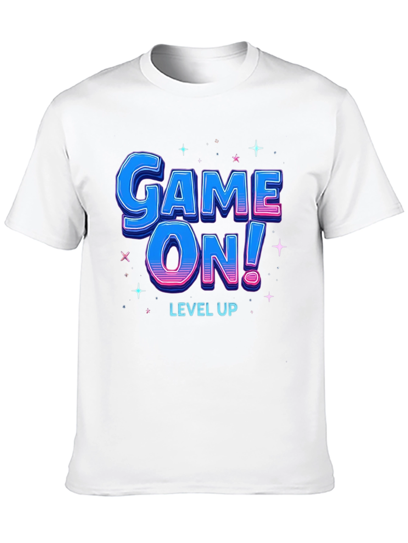 Black Game On! Level Up T-Shirt - Gamer Style view 10