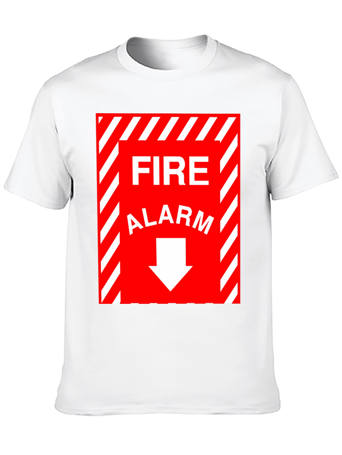 Black Fire Alarm Graphic Tee - Novelty T-Shirt view 10