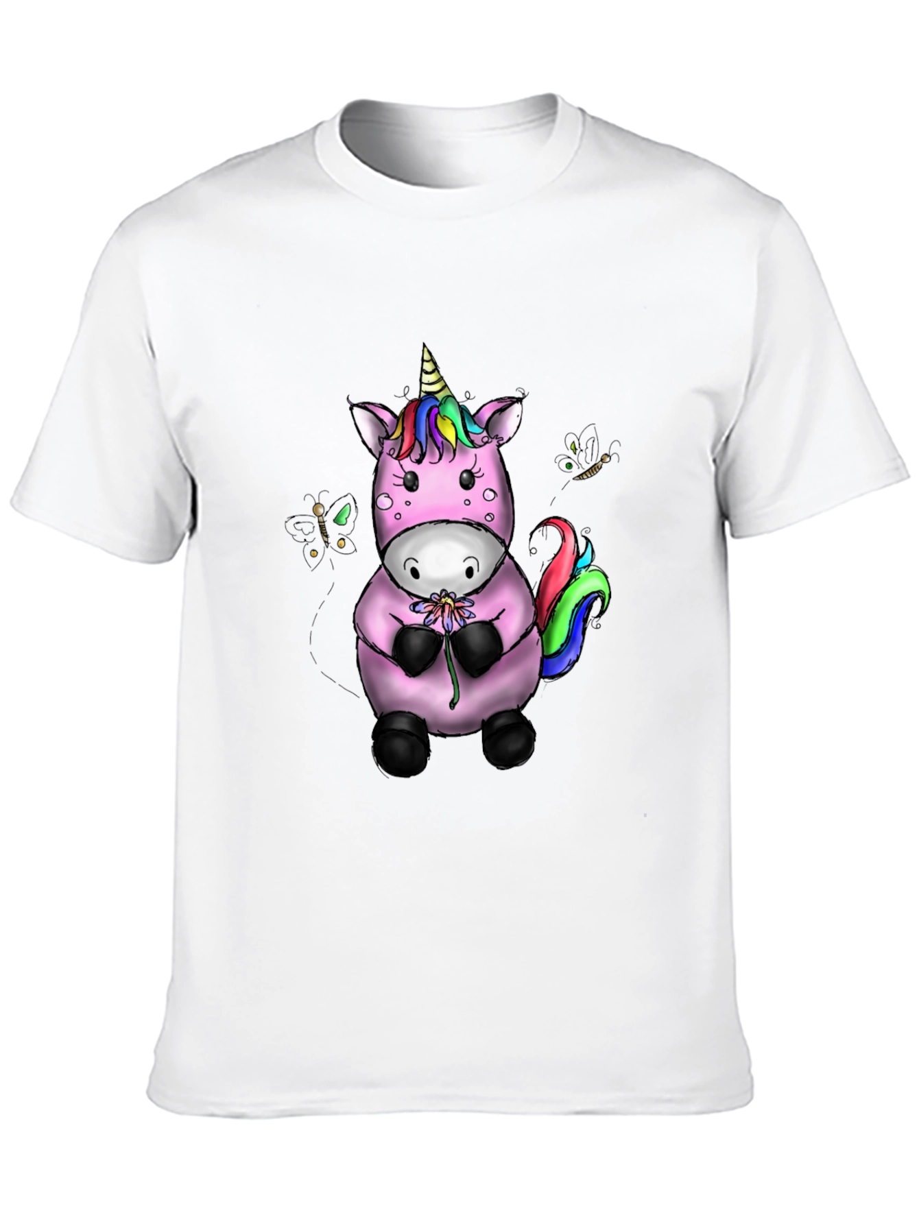 Black Unicorn Graphic Black T-Shirt view 10