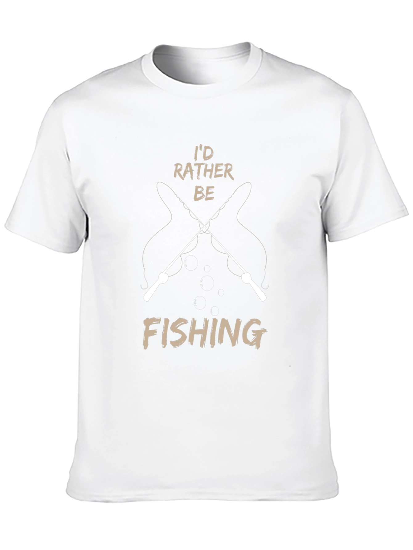 Black I'd Rather Be Fishing Graphic T-Shirt view 10