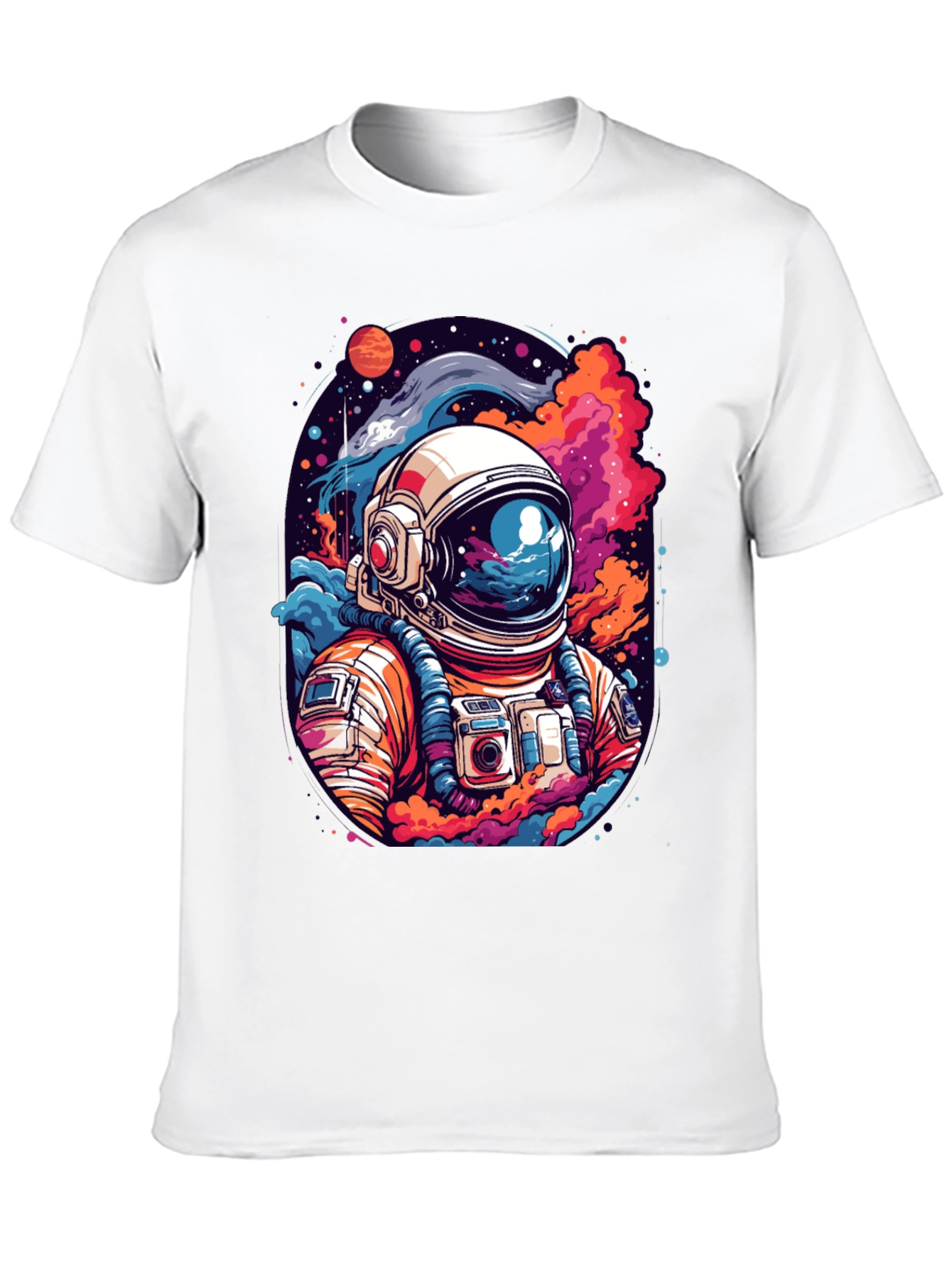 Black Cosmic Astronaut Graphic Tee - Men's Black T-Shirt view 10