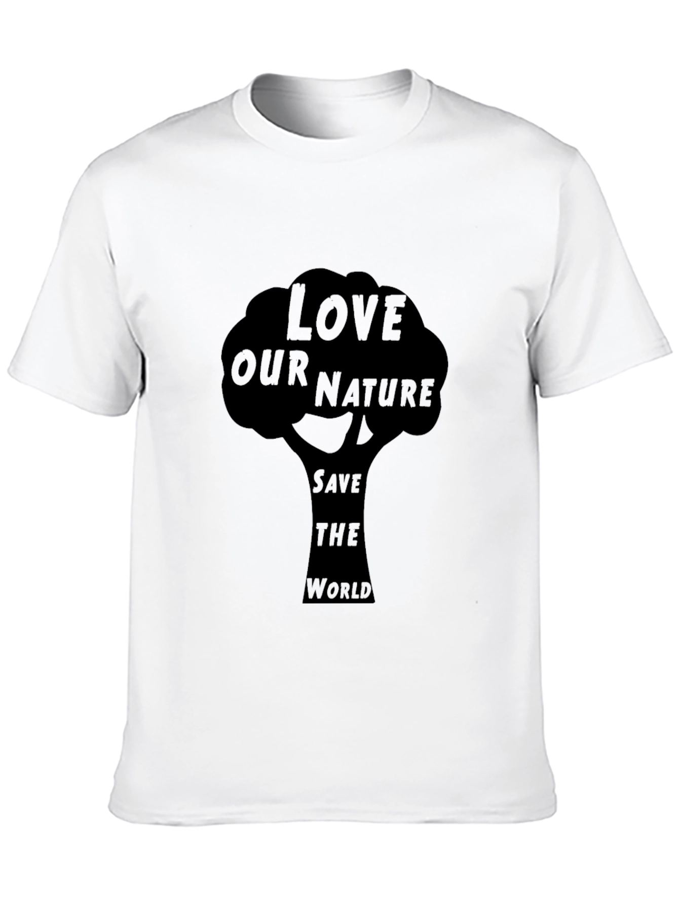 Black Eco-Friendly "Love Our Nature" Graphic Tee view 10
