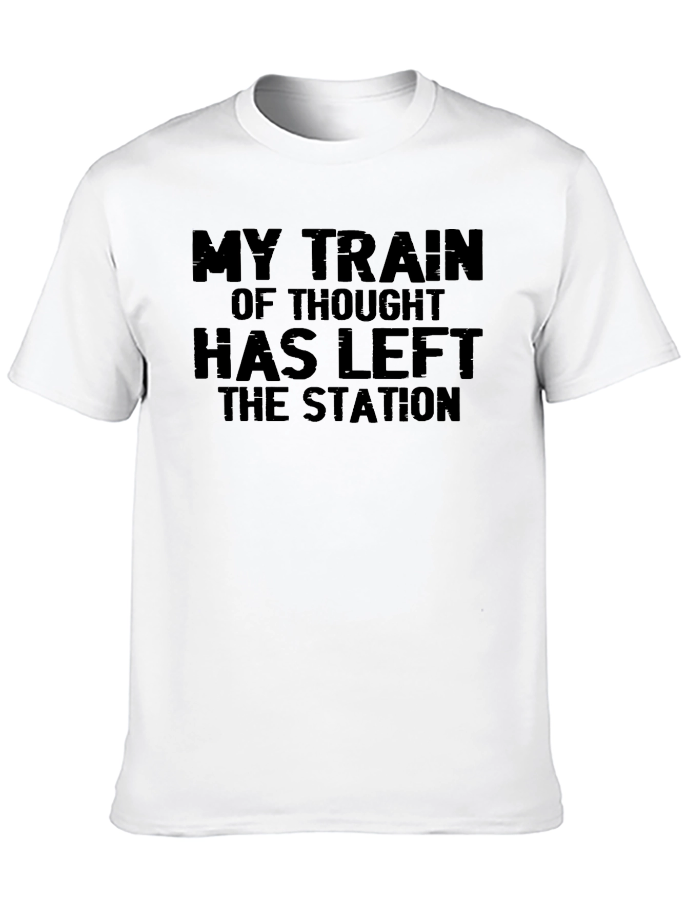 Black Funny "My Train of Thought" Graphic Tee view 10
