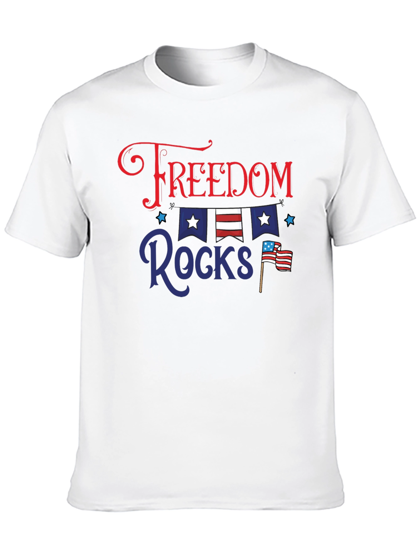 Black Freedom Rocks Patriotic T-Shirt view 10