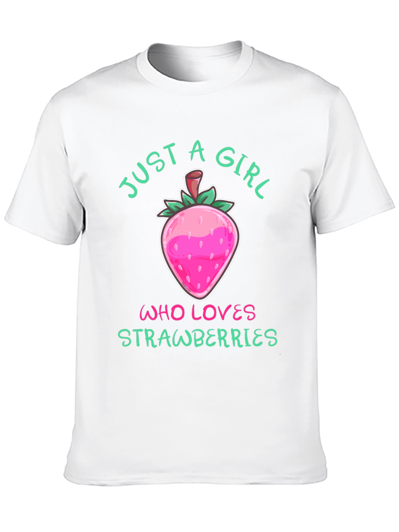 Black Strawberry Lover T-Shirt - Just A Girl Who Loves Strawberries view 10