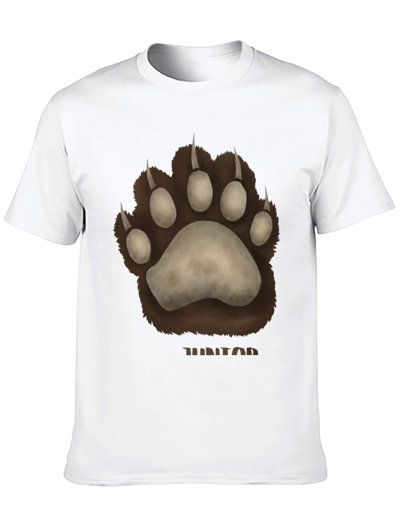 Black Bear Paw Print Graphic T-Shirt - Casual Wear view 10
