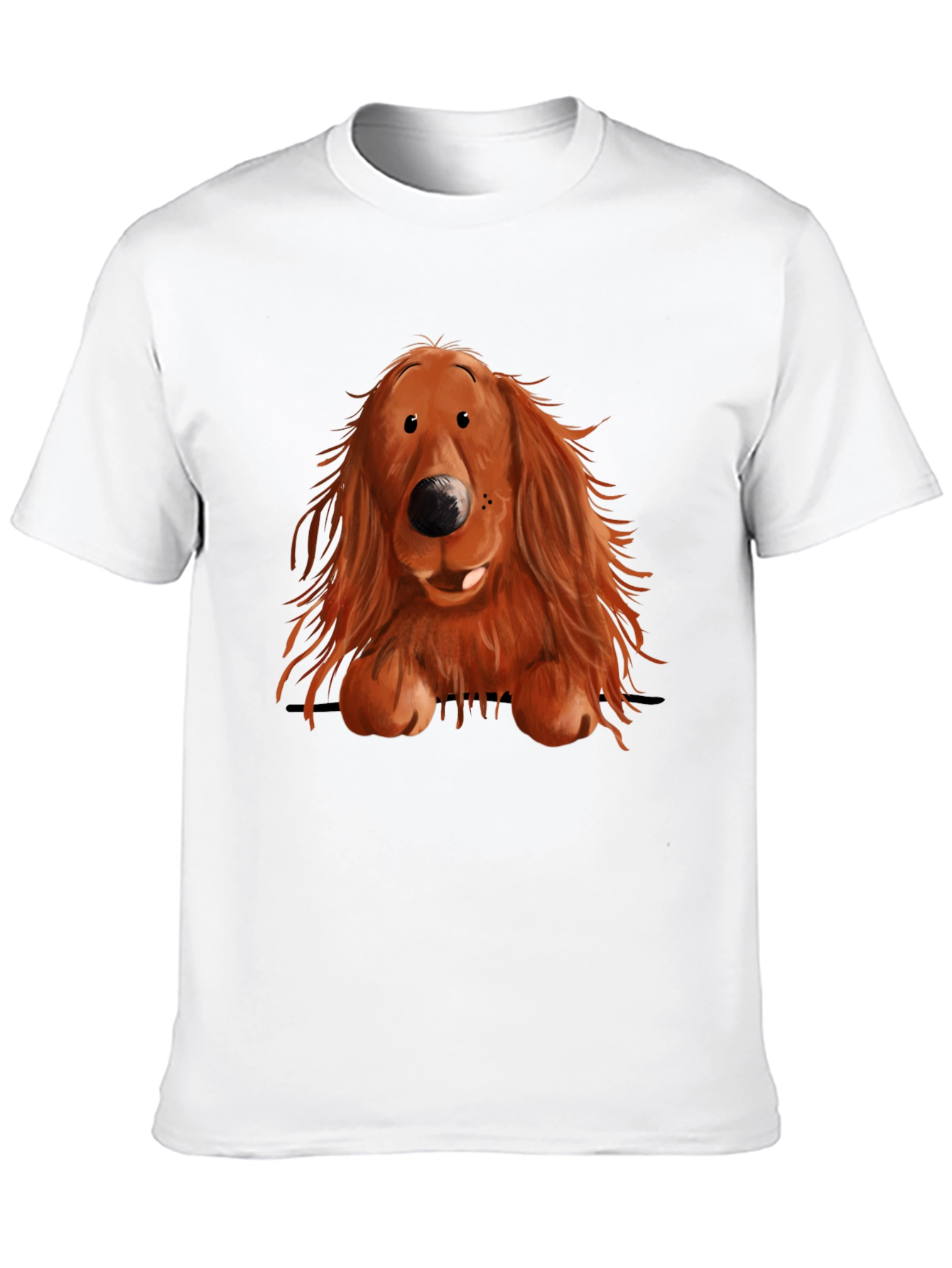 Black Cute Dog Graphic Print T-Shirt view 10
