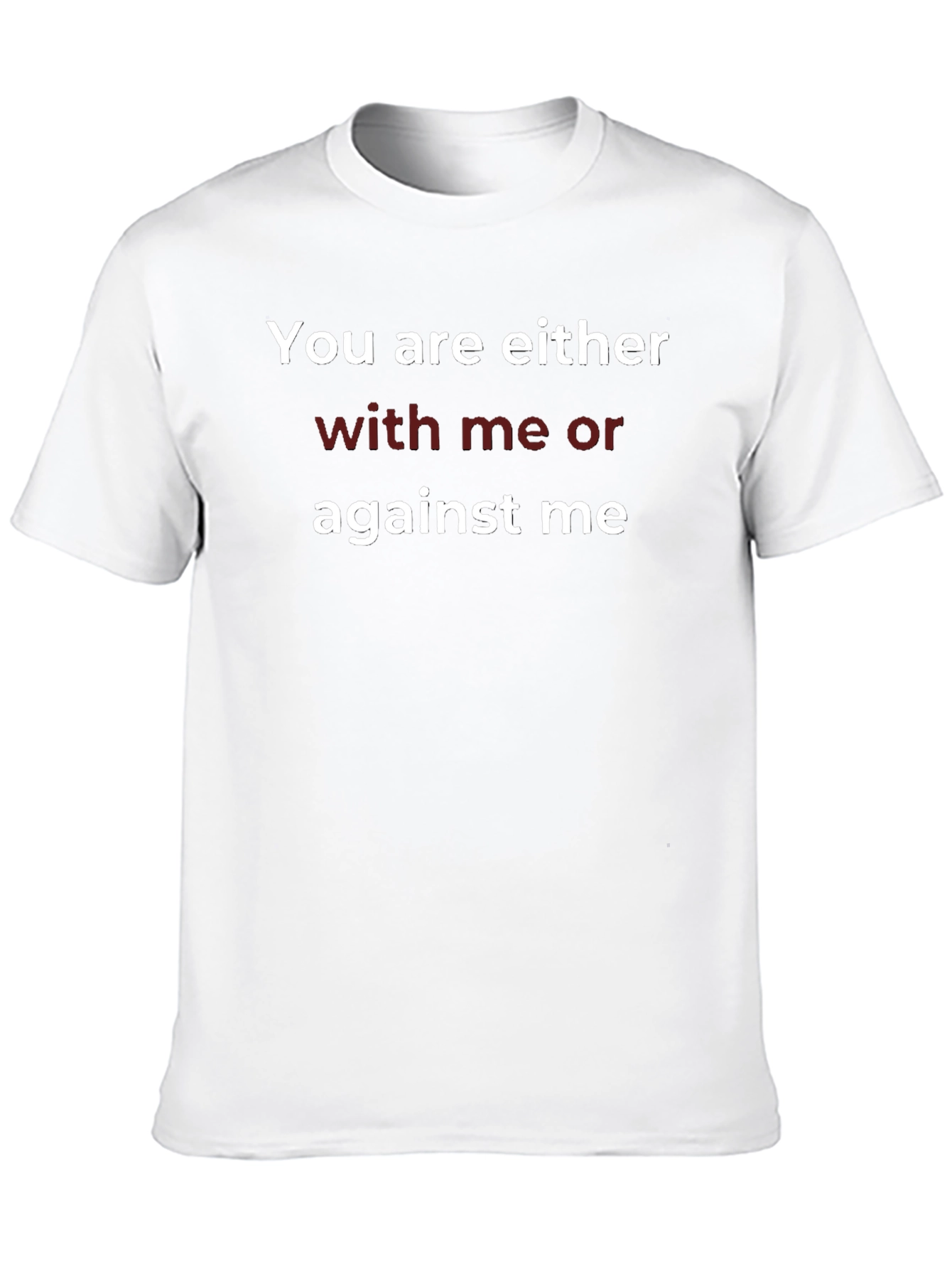 Black Motivational T-Shirt: With Me or Against Me view 10