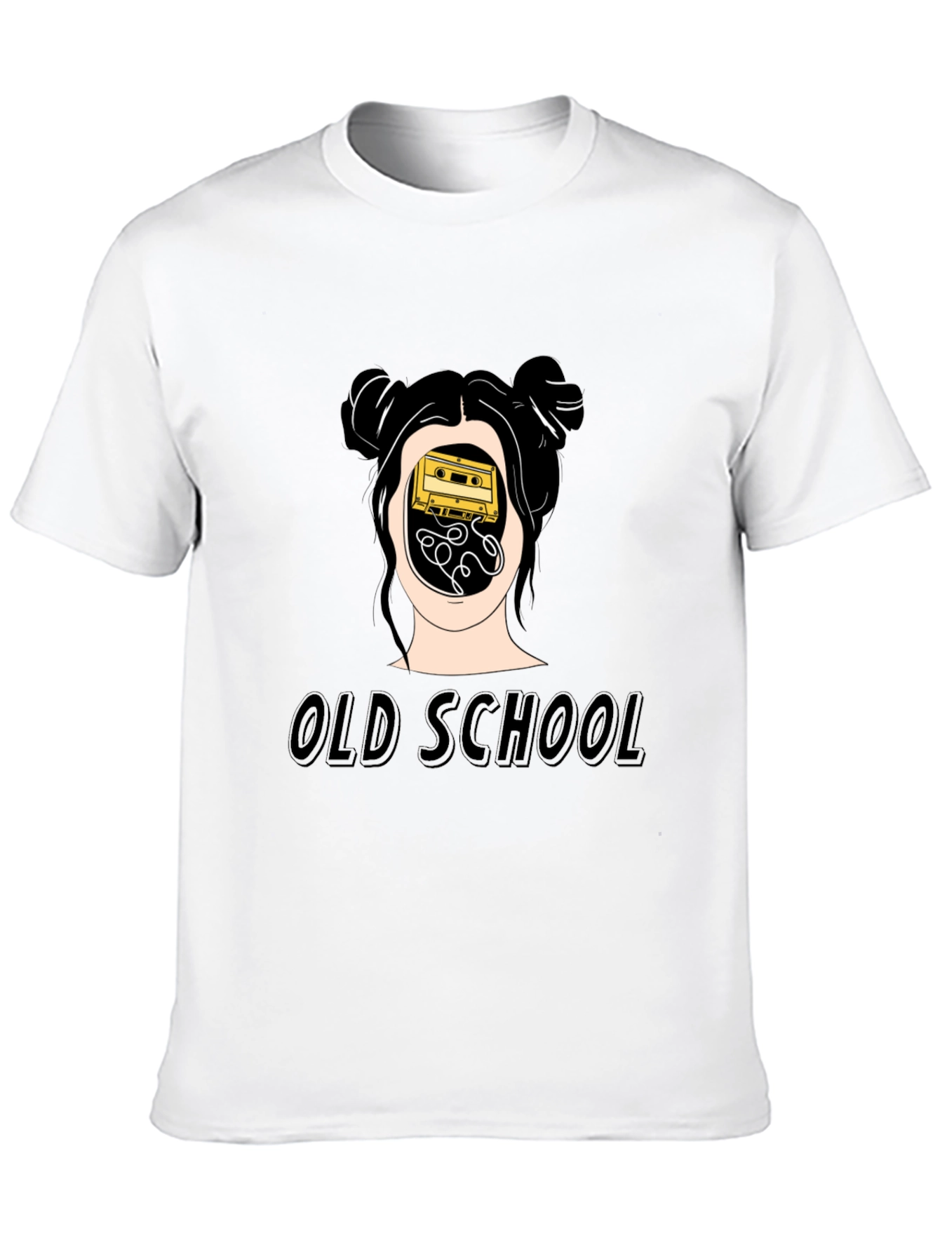 Black Old School Cassette Tape Graphic Tee view 10