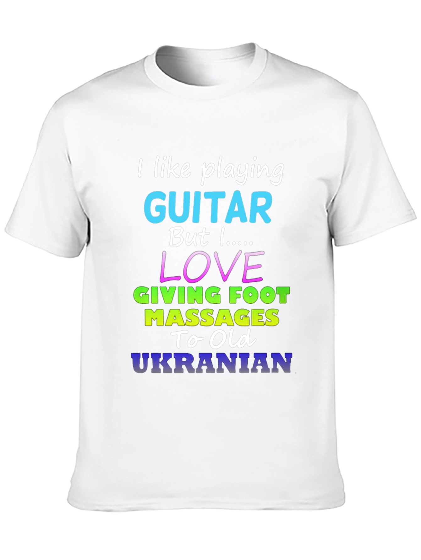 Black Funny "I Like Playing Guitar" Graphic T-Shirt view 10