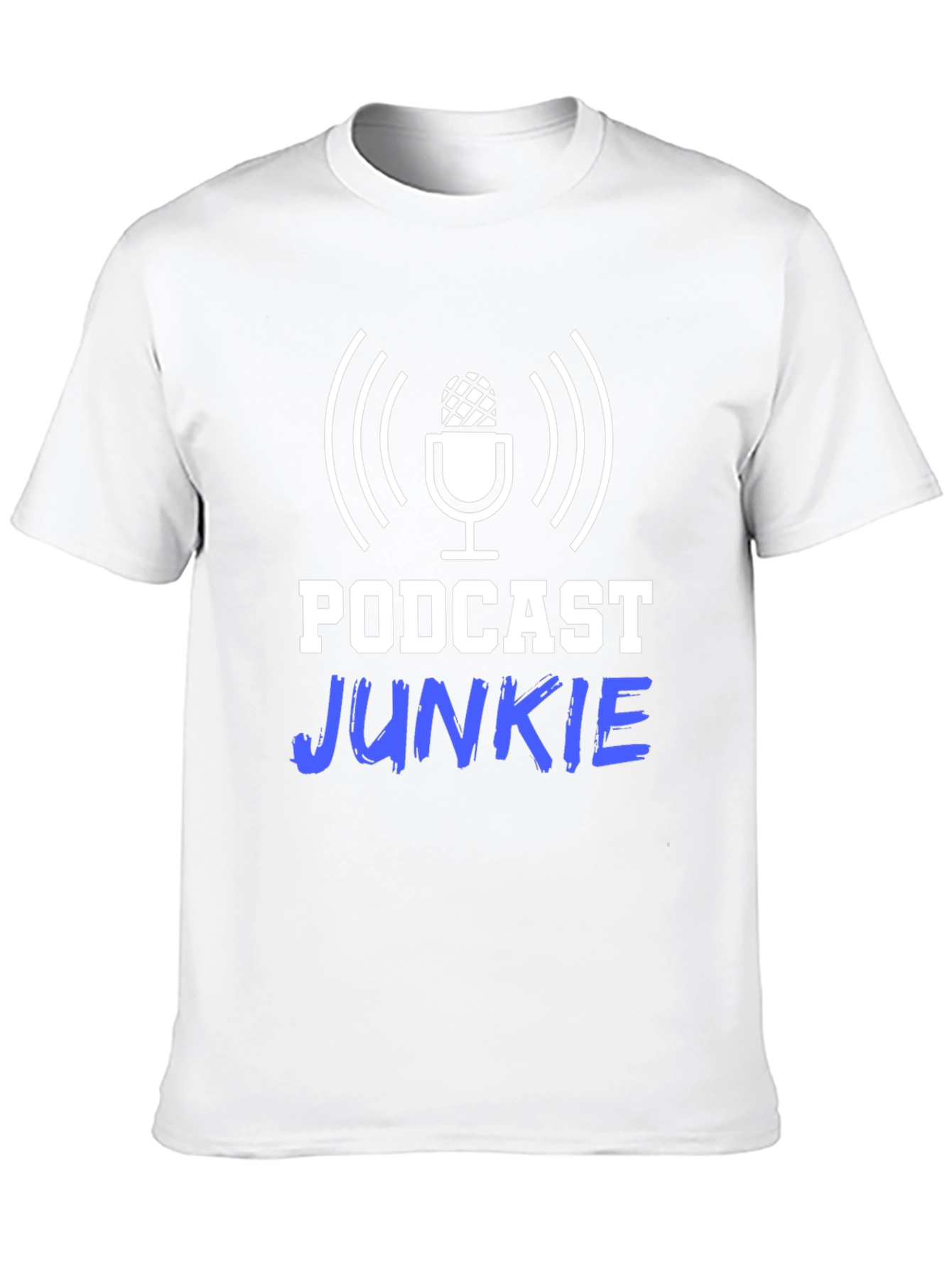 Black Podcast Junkie Black T-Shirt - Audio Lover view 10