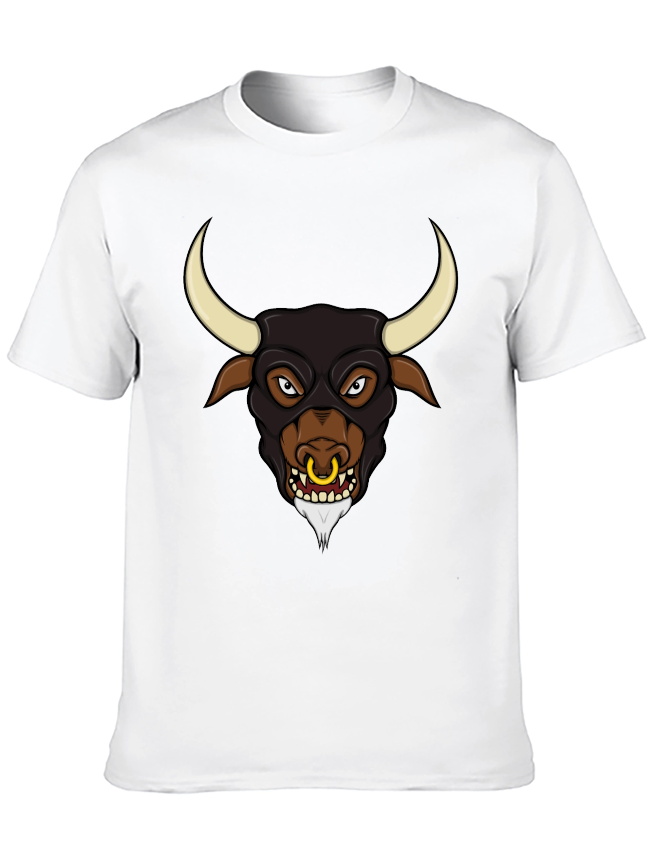 Black Black Graphic Tee - Angry Bull Design view 10