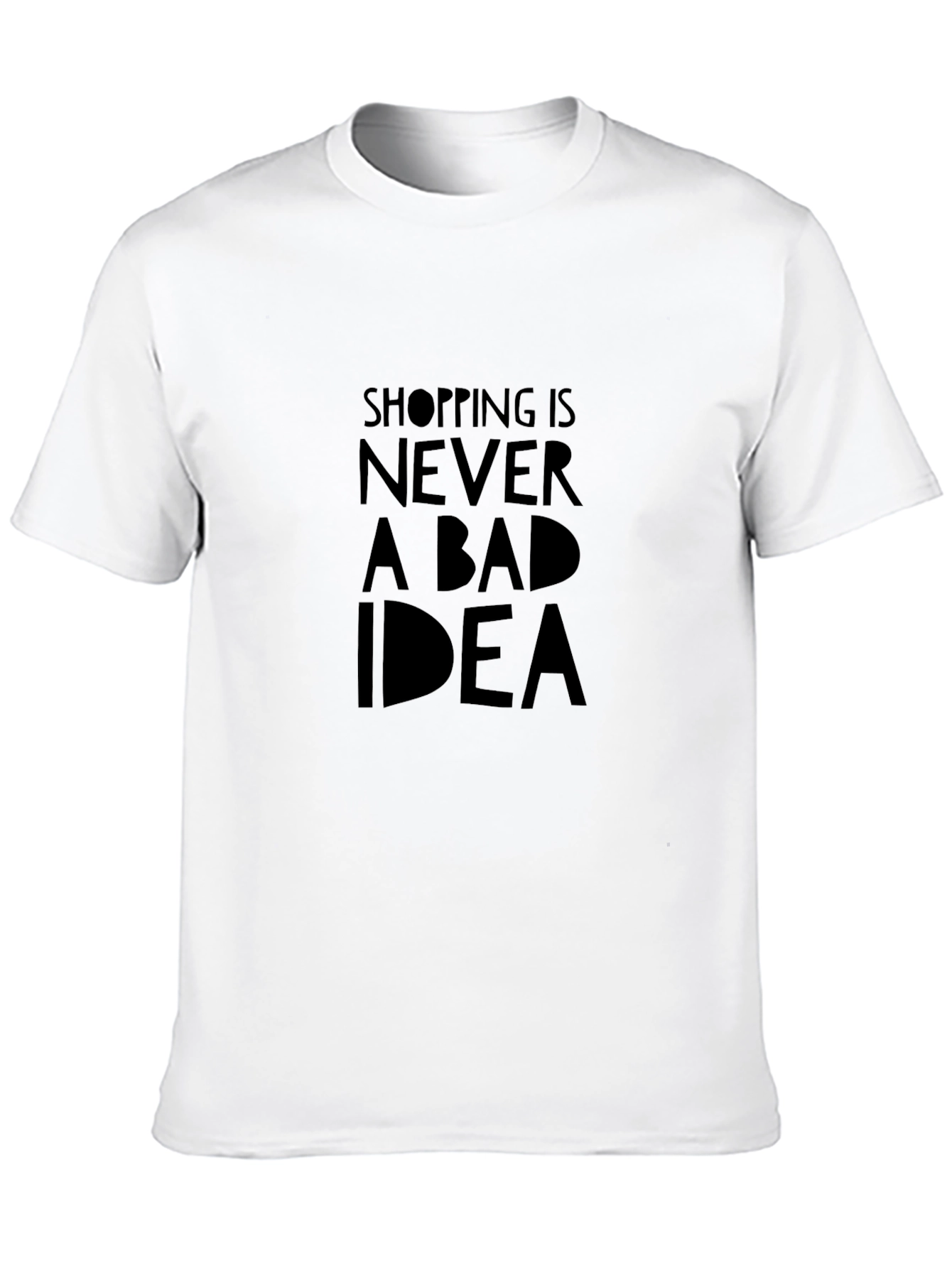 Shopping is Never a Bad Idea Black T-Shirt - 10