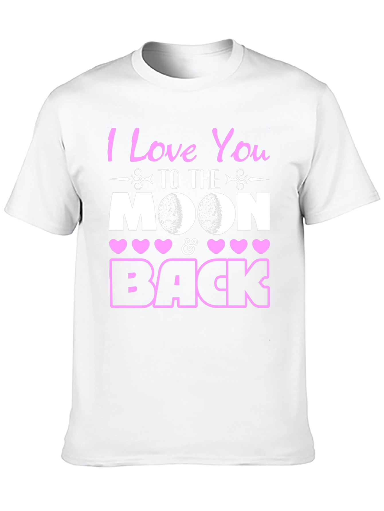 Black I Love You To The Moon and Back T-Shirt view 10
