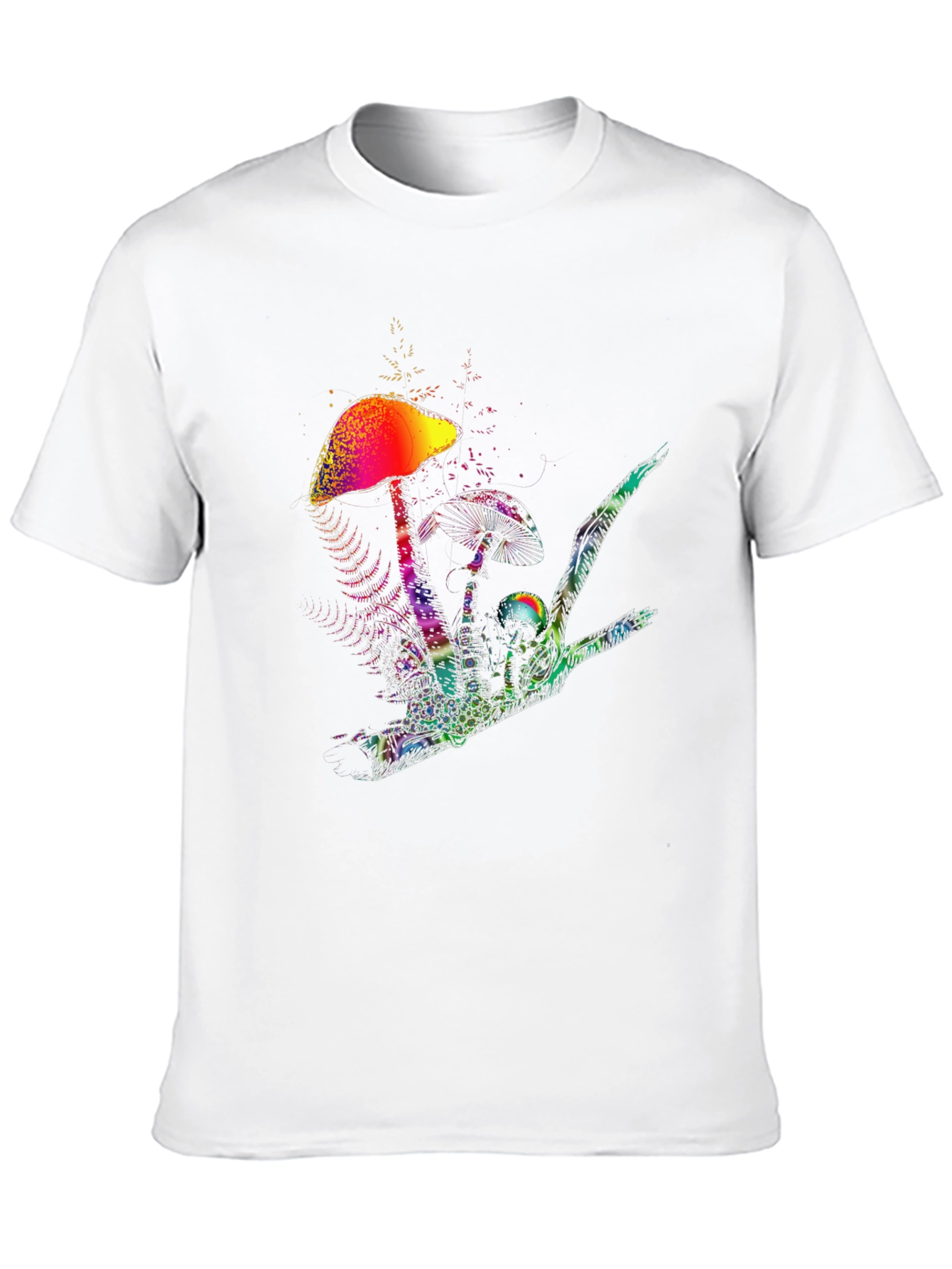 Black Psychedelic Mushroom Graphic T-Shirt view 10