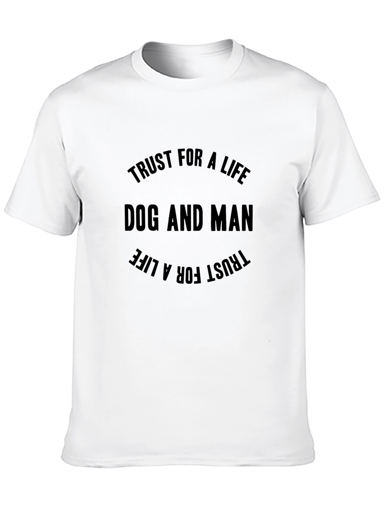 Black Dog and Man Trust T-Shirt - Black Crew Neck Tee view 10