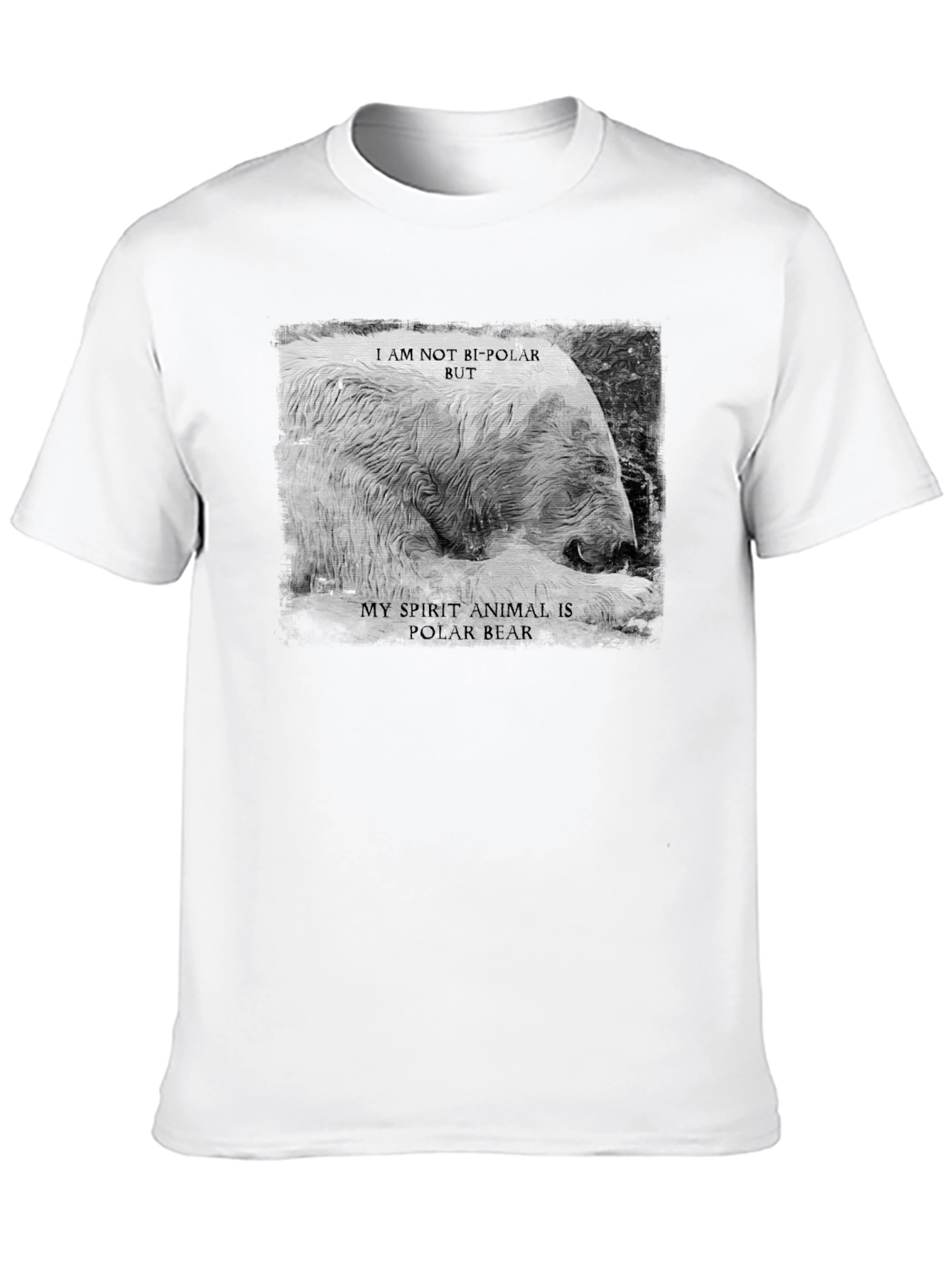 Black Polar Bear Spirit Animal T-Shirt view 10