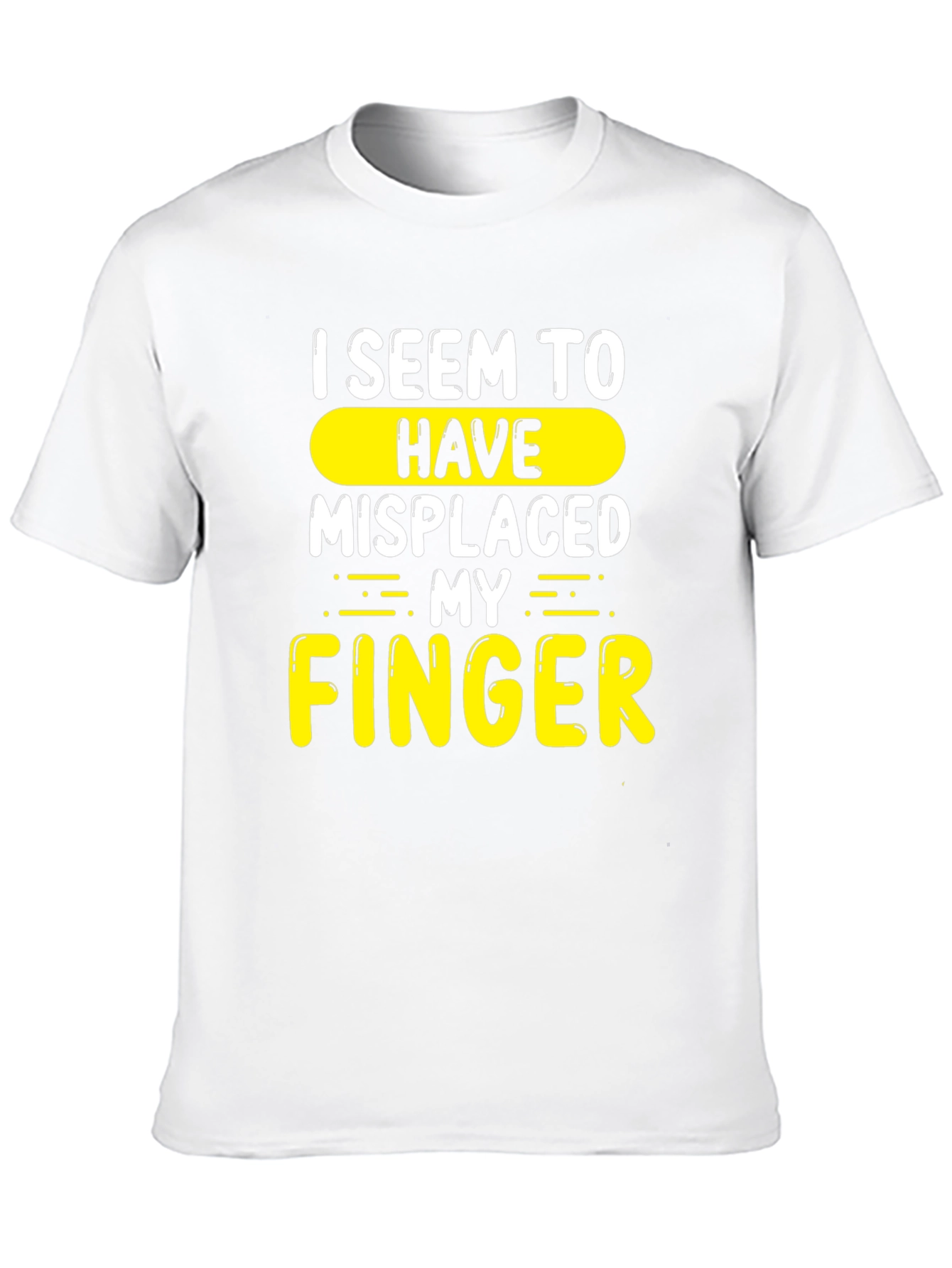 Black Misplaced Finger Graphic Novelty T-Shirt view 10