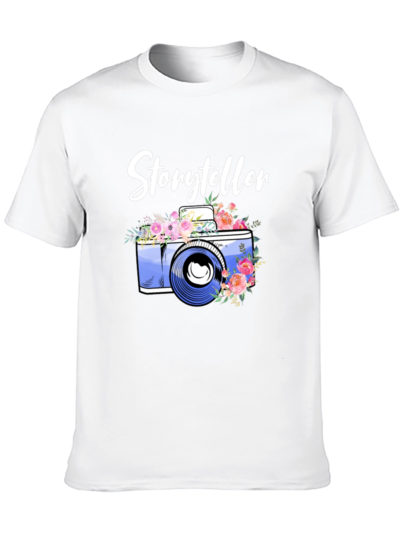 Black Storyteller Camera Floral T-Shirt view 10