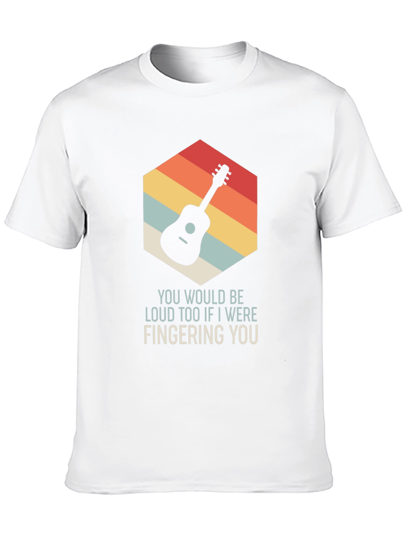 Black Guitar Fingering T-Shirt - Funny Music Tee view 10