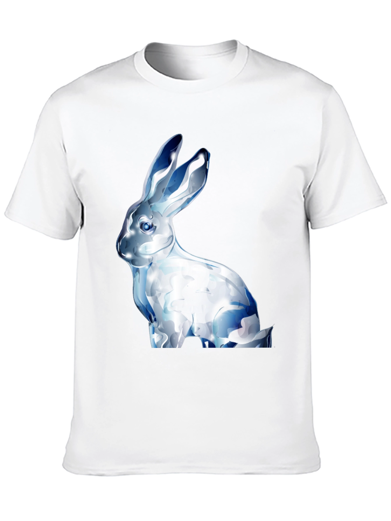 Black Crystal Rabbit Graphic Black T-Shirt view 10