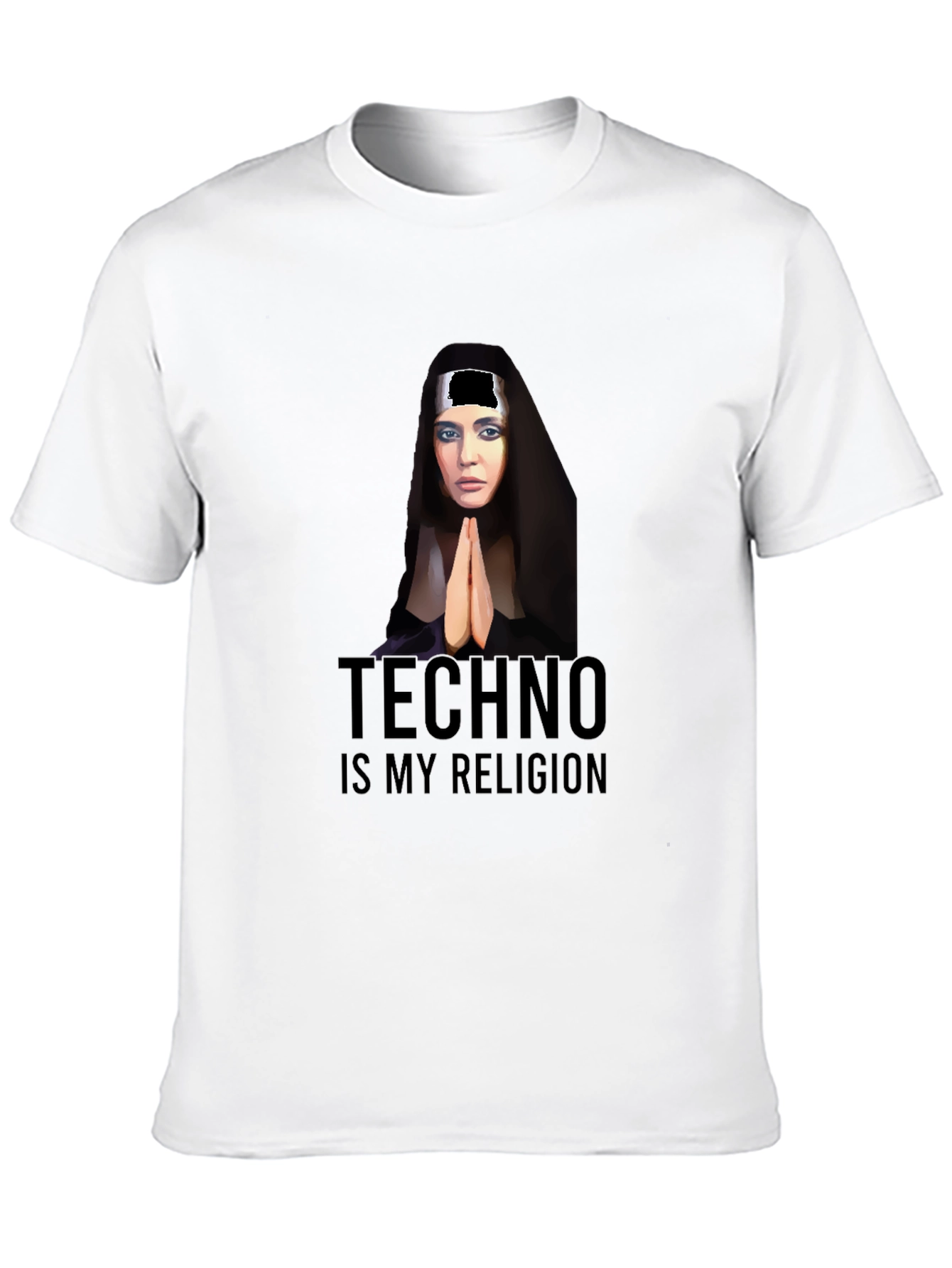 Black Techno is My Religion Graphic T-Shirt view 10