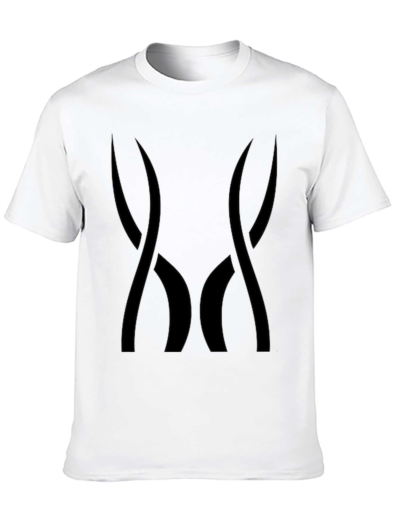 Black Men's Black Graphic Tee - Abstract Design view 10