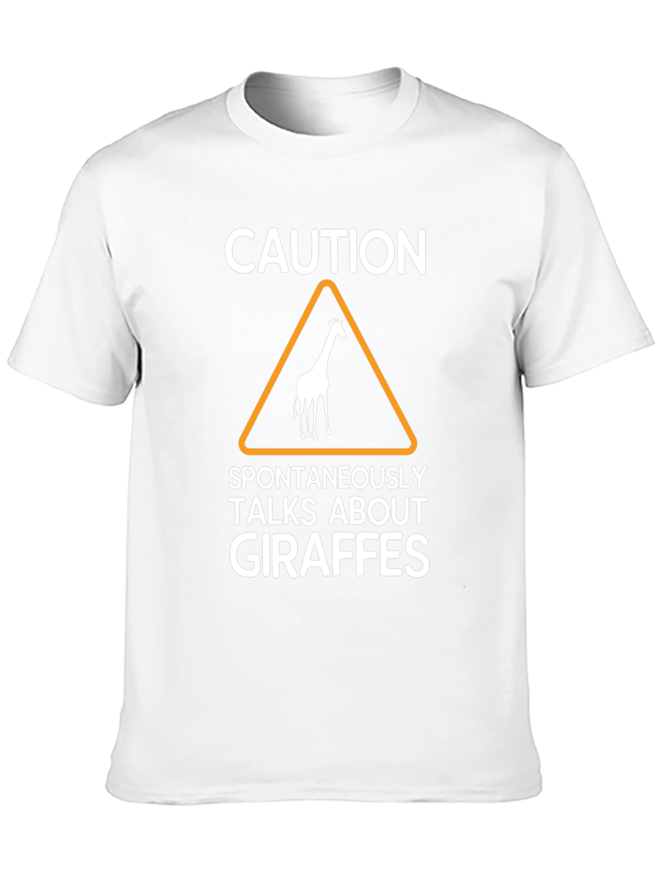 Black Caution: Giraffe Talks T-Shirt view 10