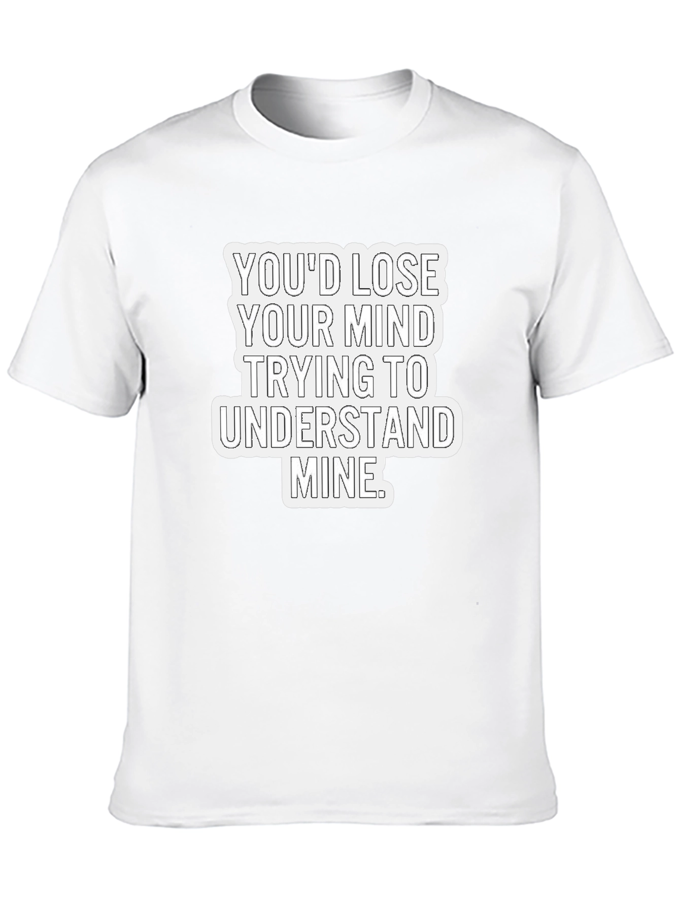 Black Lose Your Mind Men's Black Graphic Tee view 10
