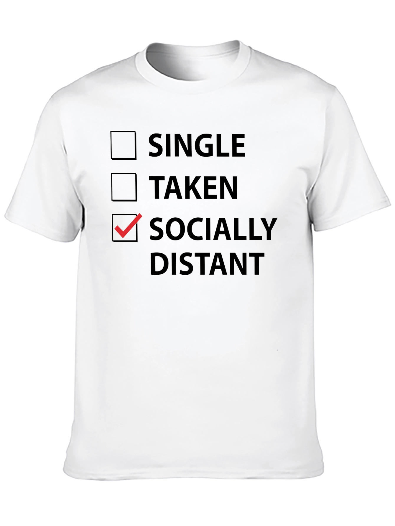 Black Socially Distant T-Shirt - Funny Introvert Tee view 10