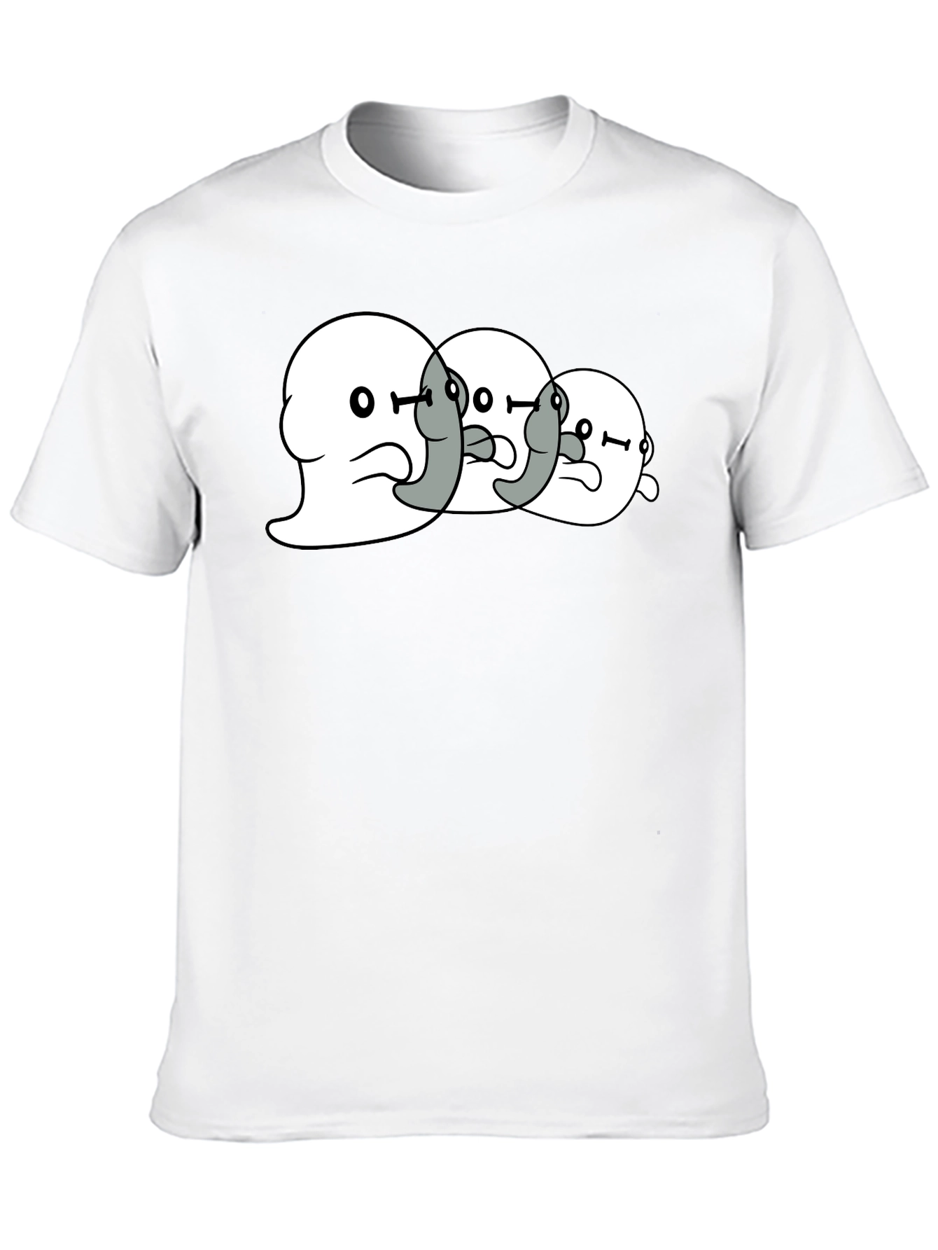 Black Spooky Ghost Squad Graphic T-Shirt - Black view 10