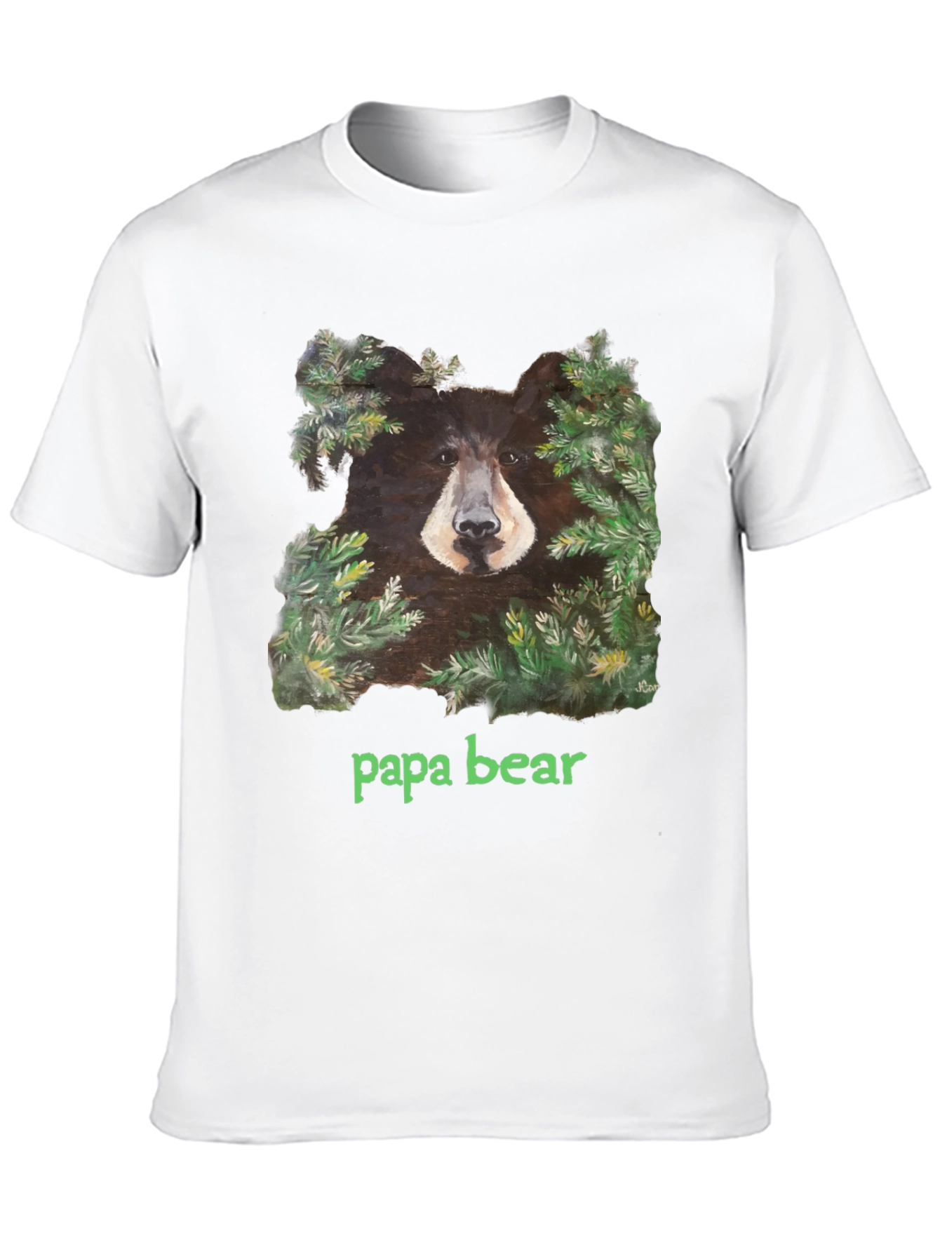 Black Papa Bear Black T-Shirt view 10