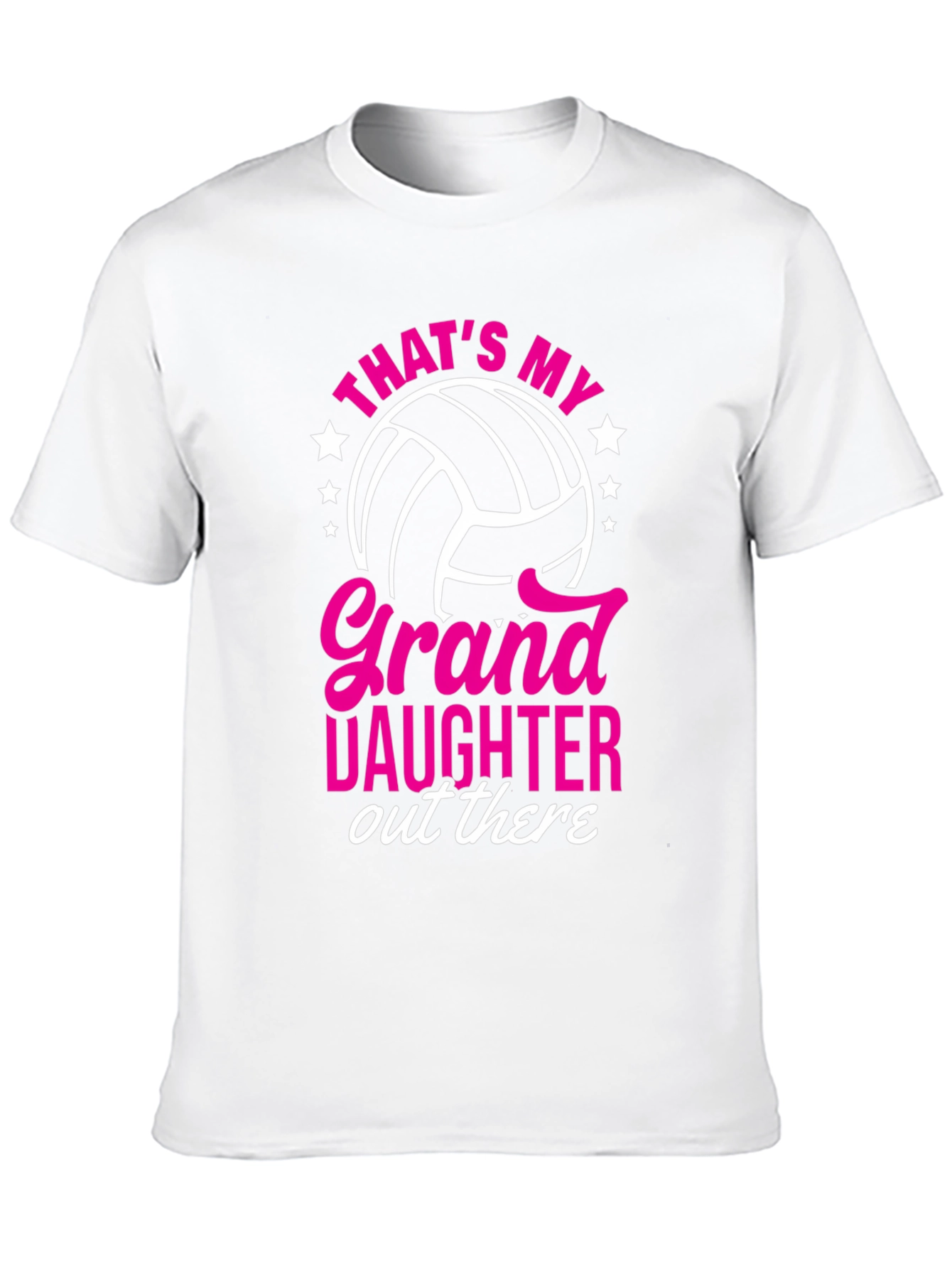 Black Granddaughter Volleyball Fan T-Shirt view 10