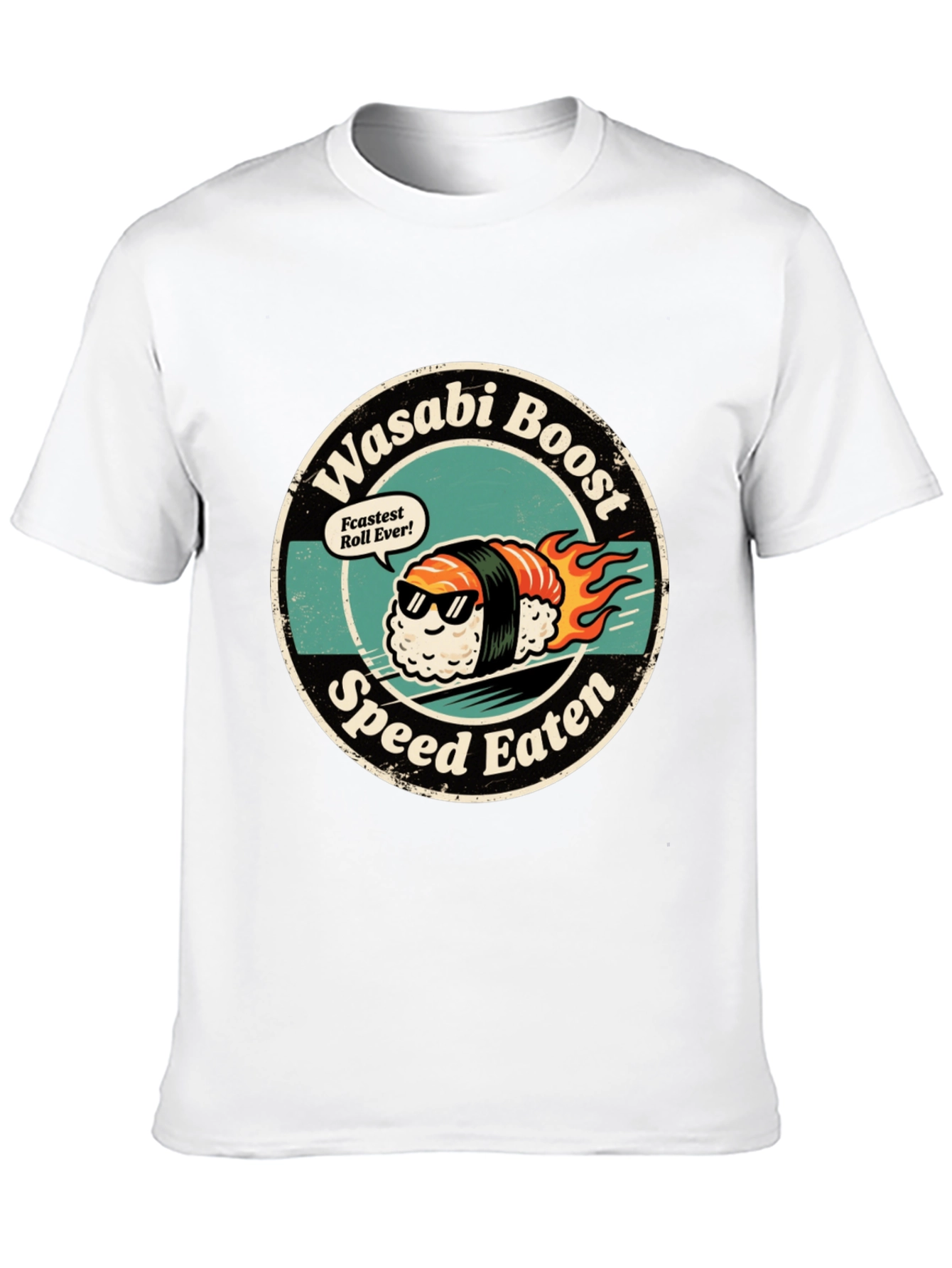 Black Wasabi Boost Sushi T-Shirt - Speed Eater view 10