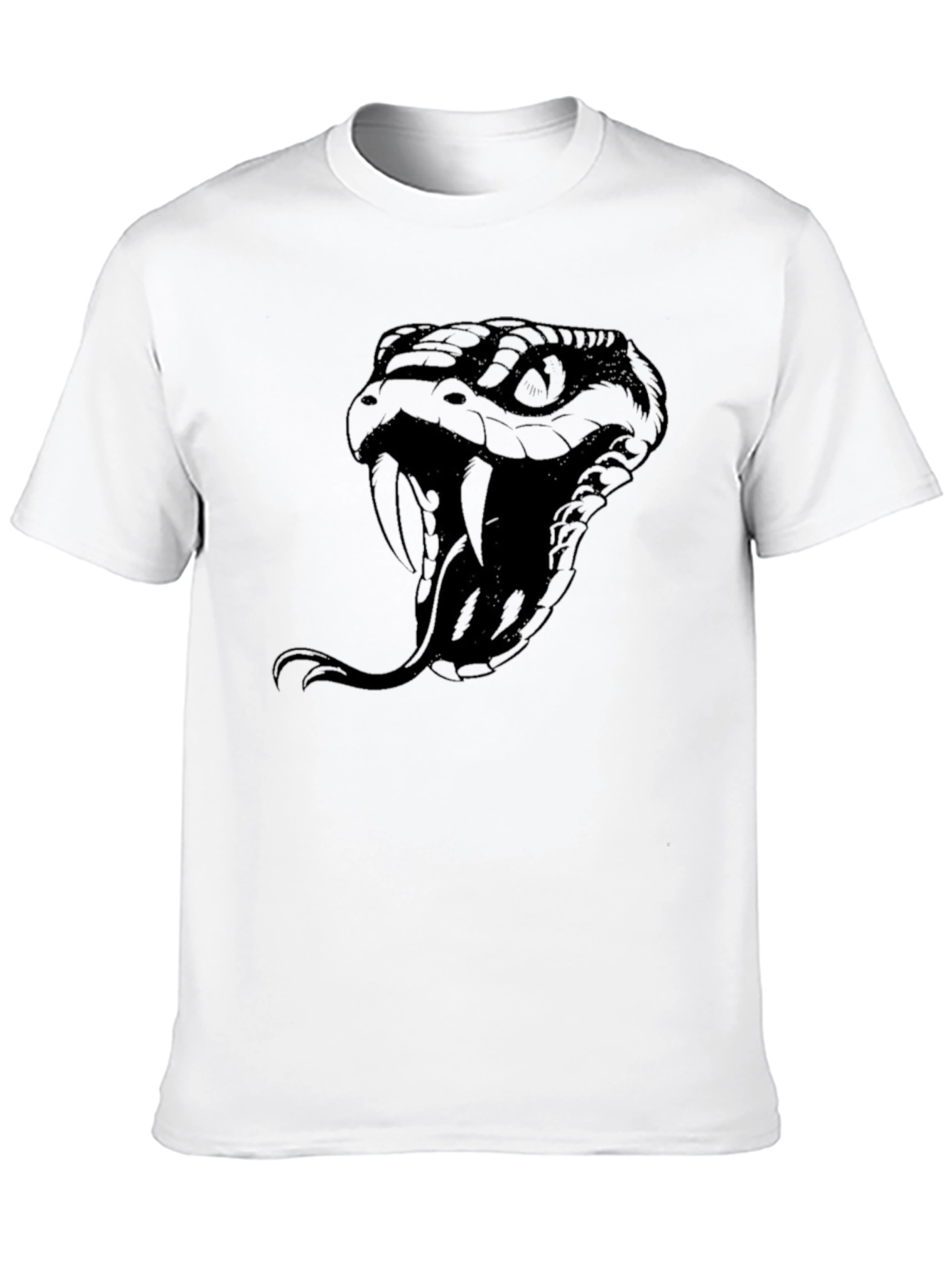 Black Men's Black Snake Graphic T-Shirt view 10