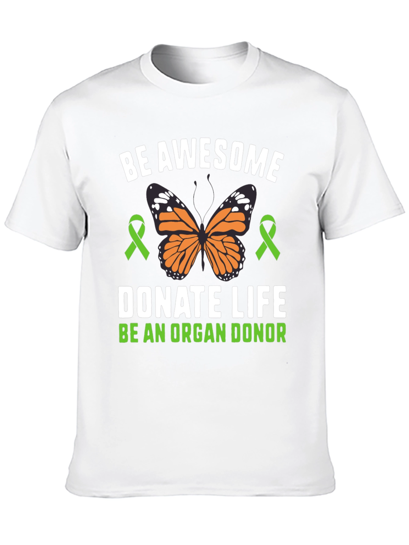 Black Be Awesome Donate Life T-Shirt Organ Donor Awareness view 10