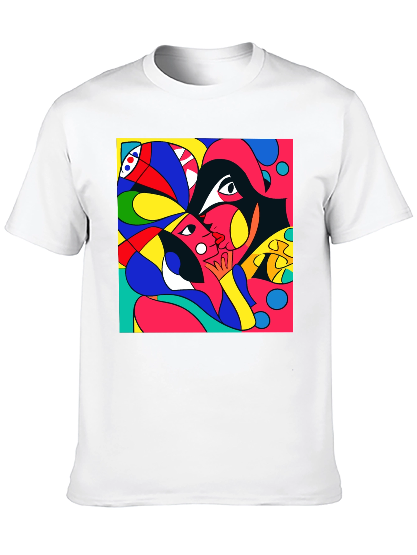 Black Abstract Art Graphic Tee - Modern Casual Style view 10