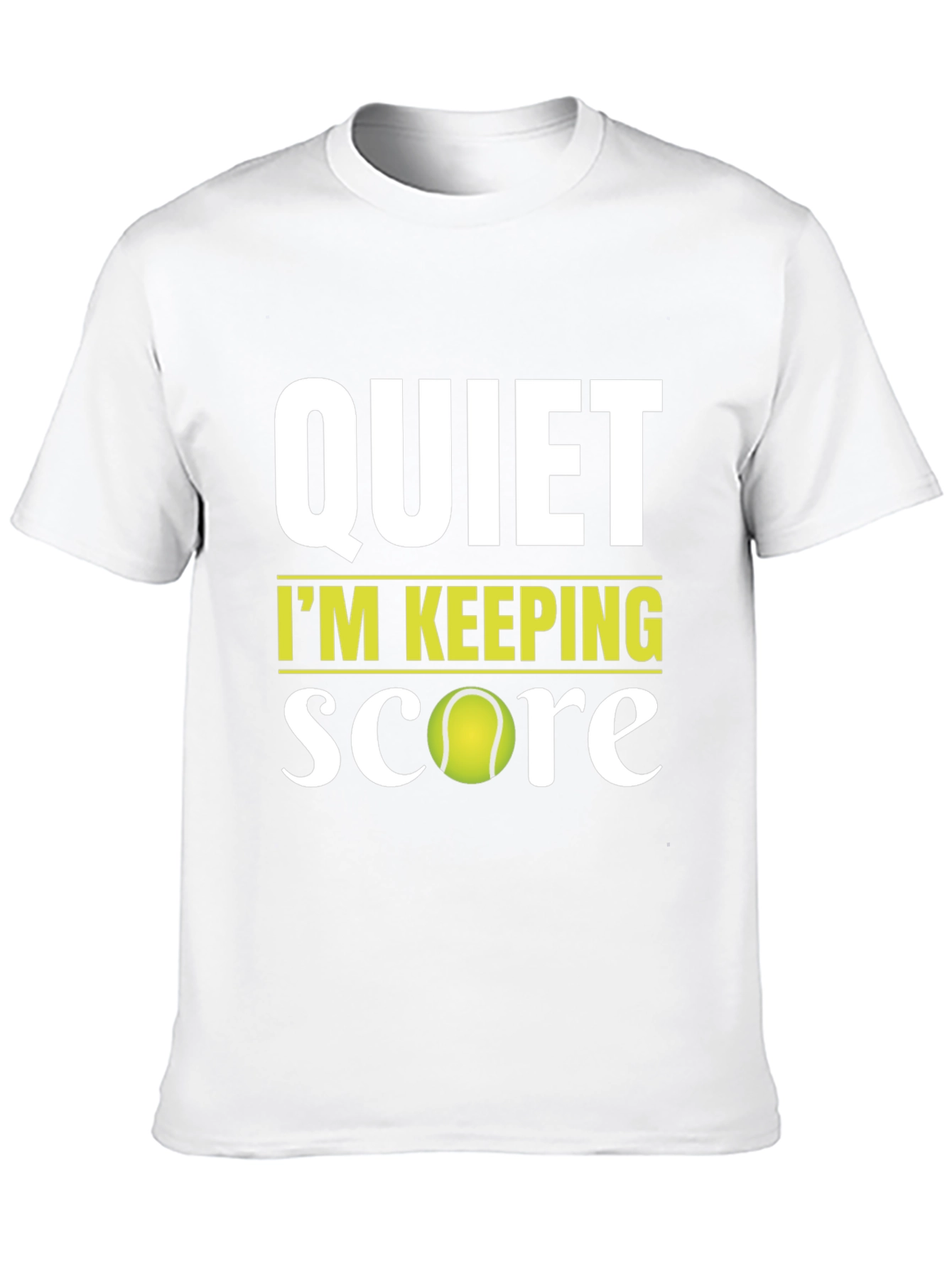 Black Quiet I'm Keeping Score Tennis T-Shirt view 10