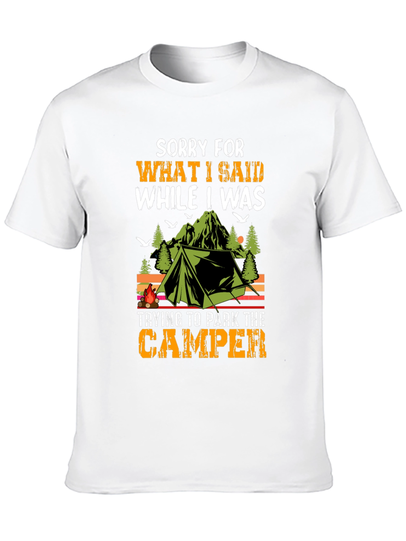Black Sorry What I Said Camper T-Shirt view 10
