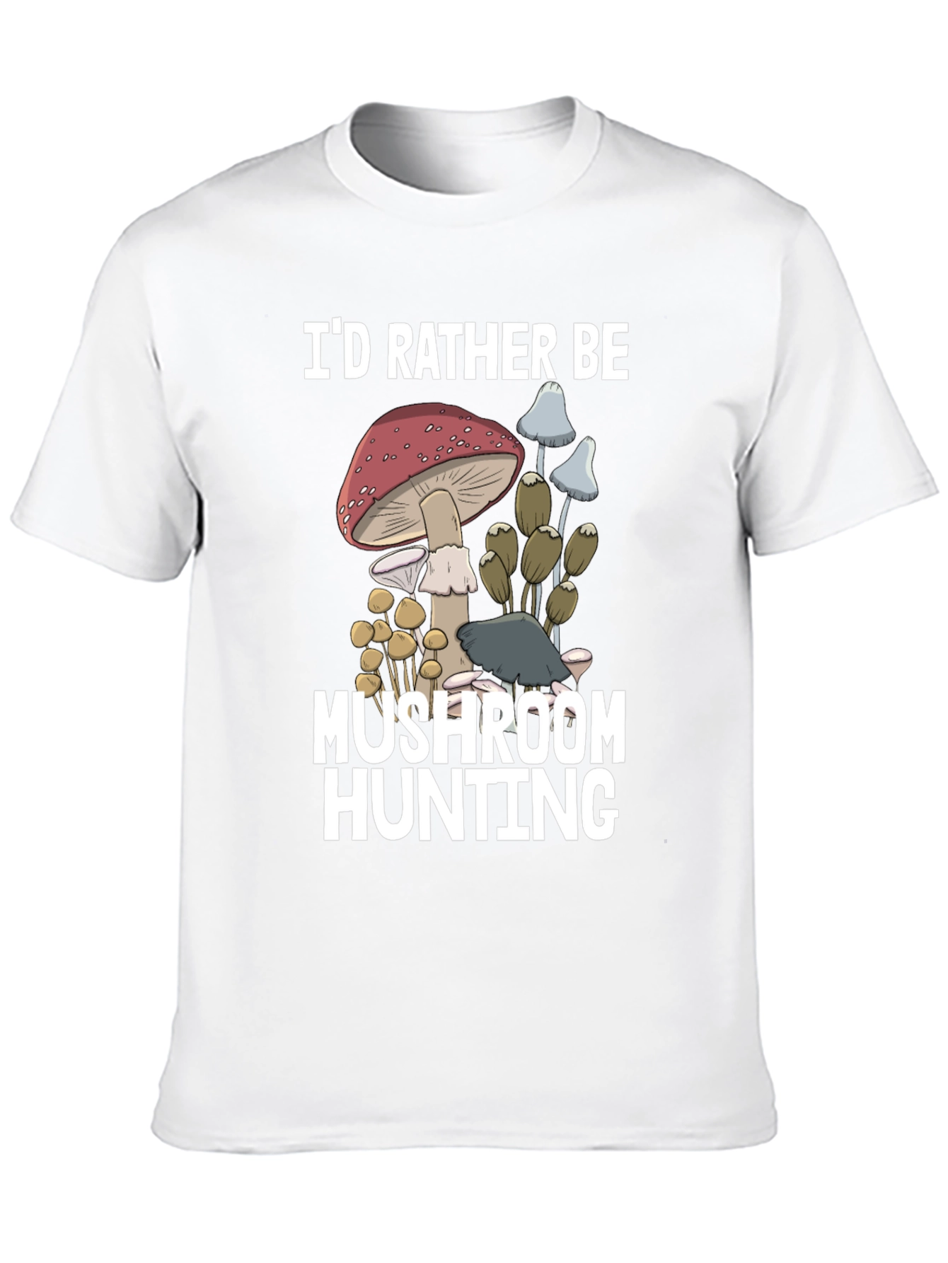Black Mushroom Hunting Graphic Tee view 10