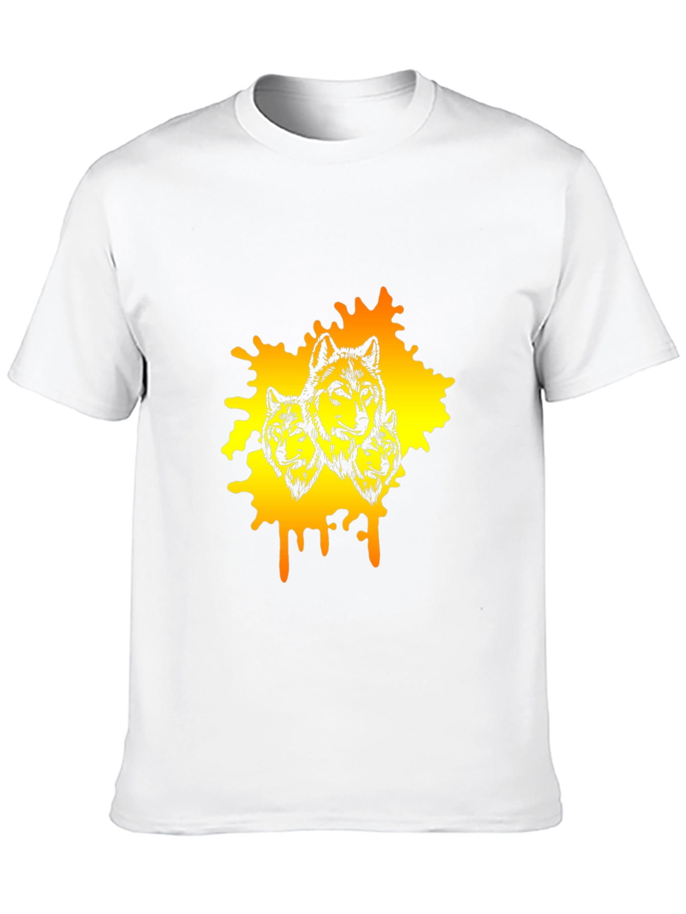 Black Wolf Pack Graphic Black T-Shirt view 10