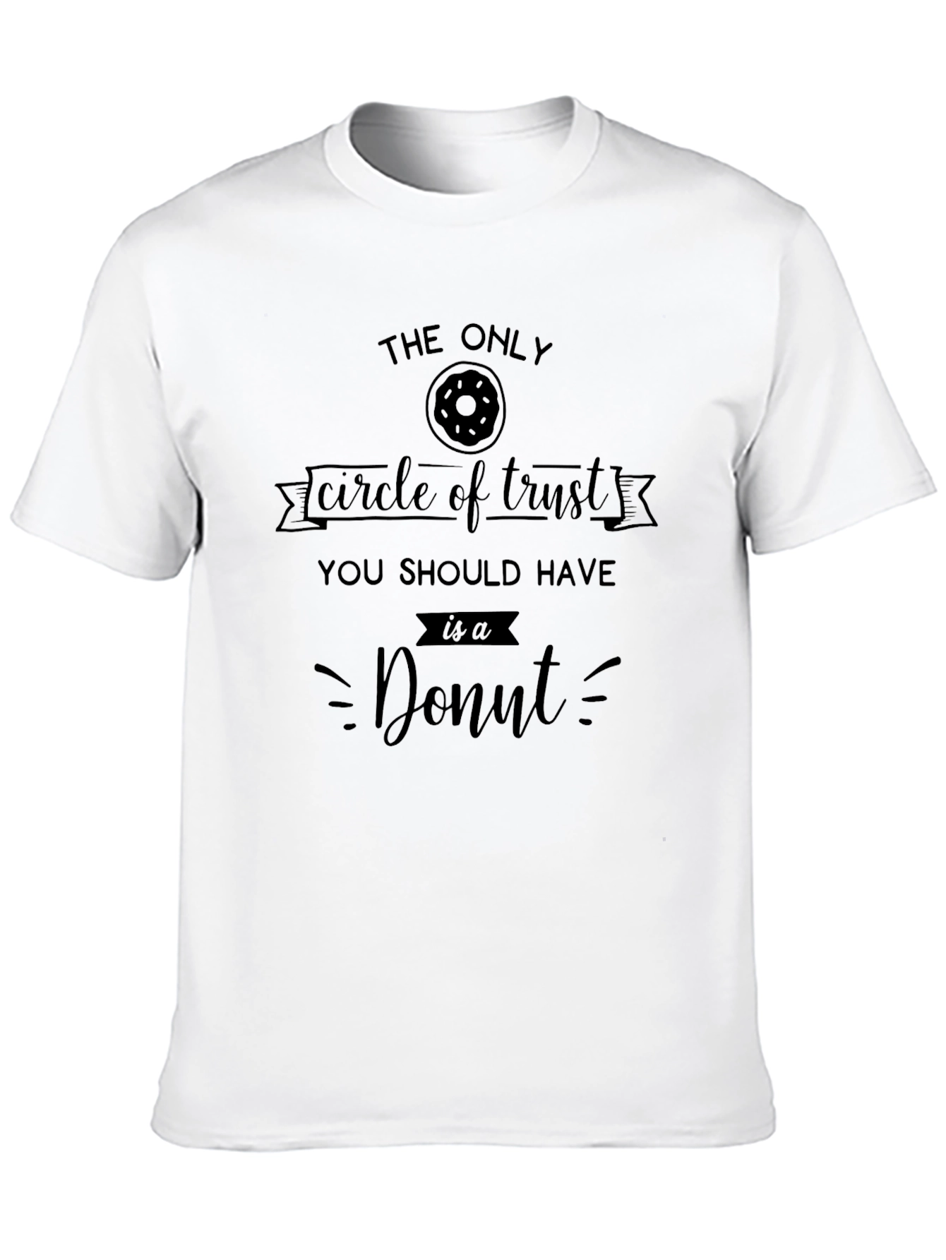 Black Funny Donut Circle of Trust T-Shirt view 10