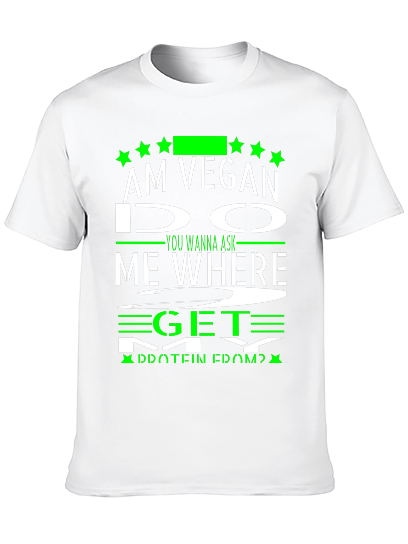 Black Vegan Protein T-Shirt - Funny Vegan Gift view 10