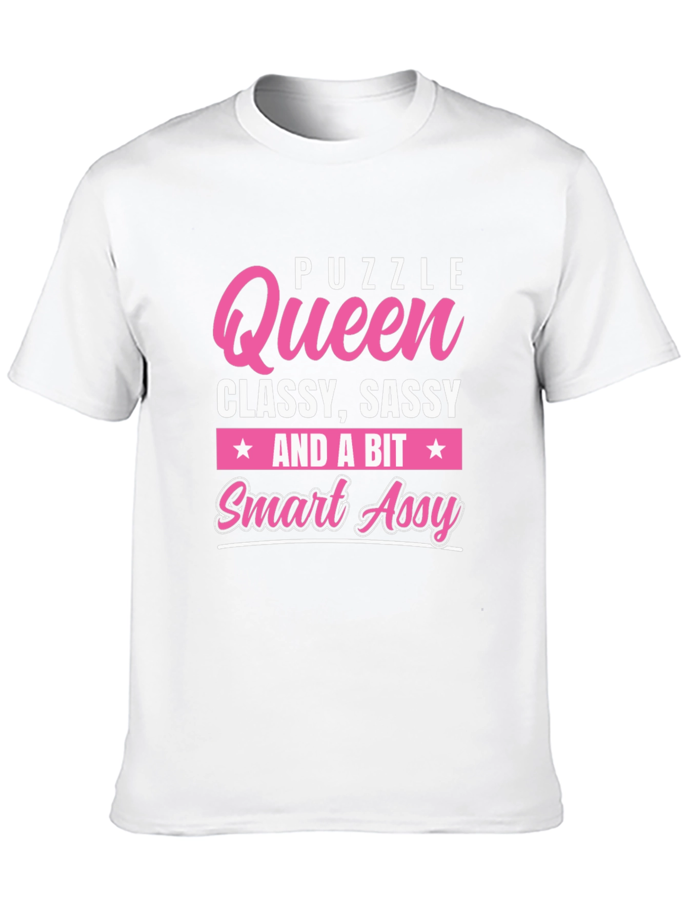 Black Puzzle Queen Graphic T-Shirt - Classy Sassy Smart Assy Tee view 10