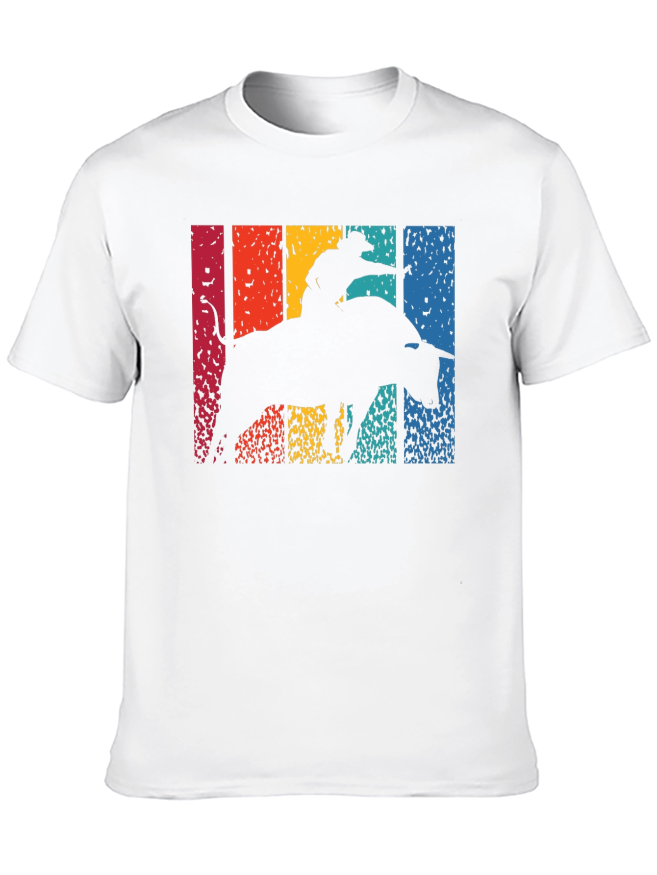 Retro Bull Rider Graphic T-Shirt - 10